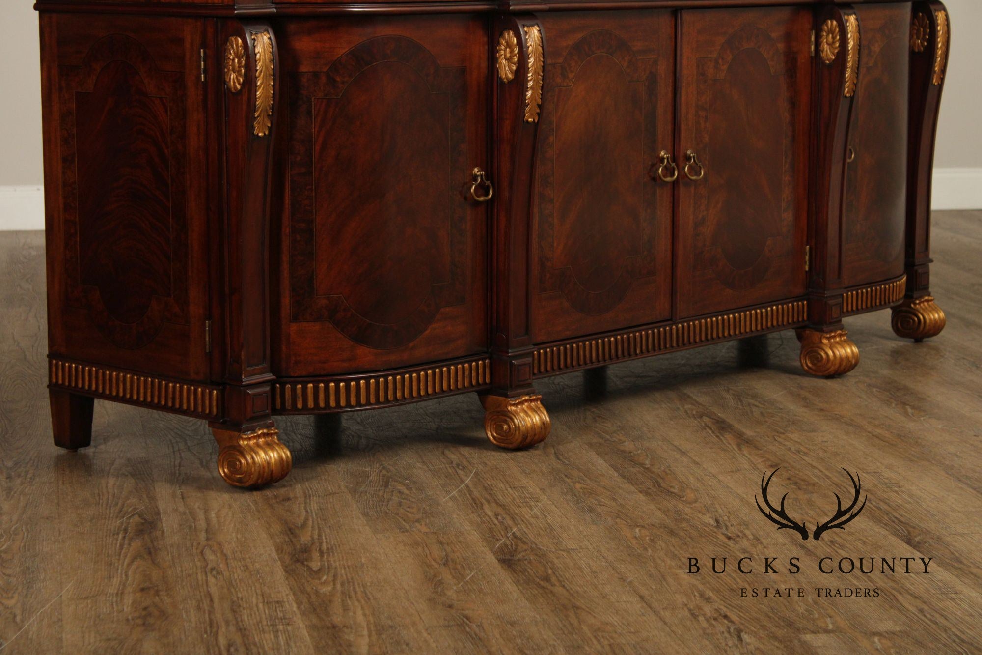 Maitland Smith Mahogany & Partial Gilt Regency Style Sideboard