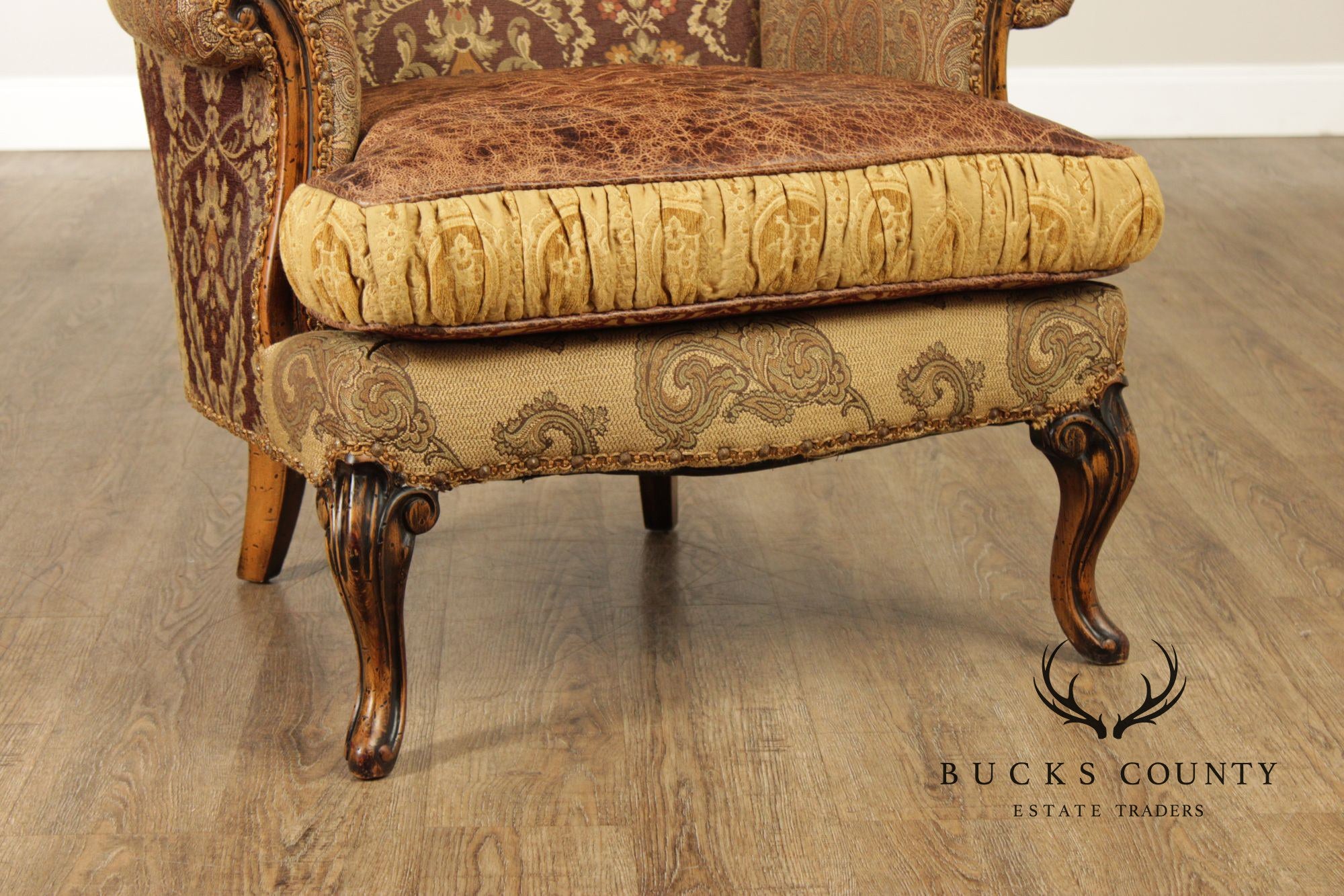 Key City Jeff Zimmerman Collection French Style Upholstered Wingback Chair