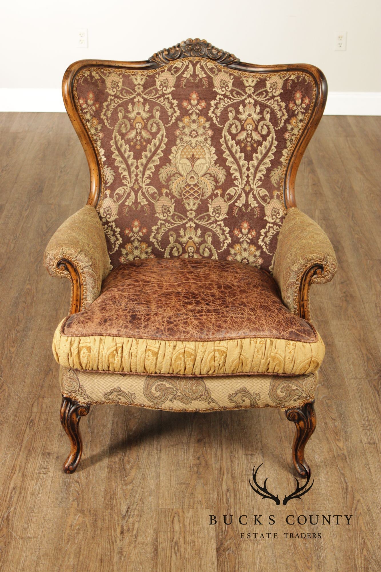 Key City Jeff Zimmerman Collection French Style Upholstered Wingback Chair