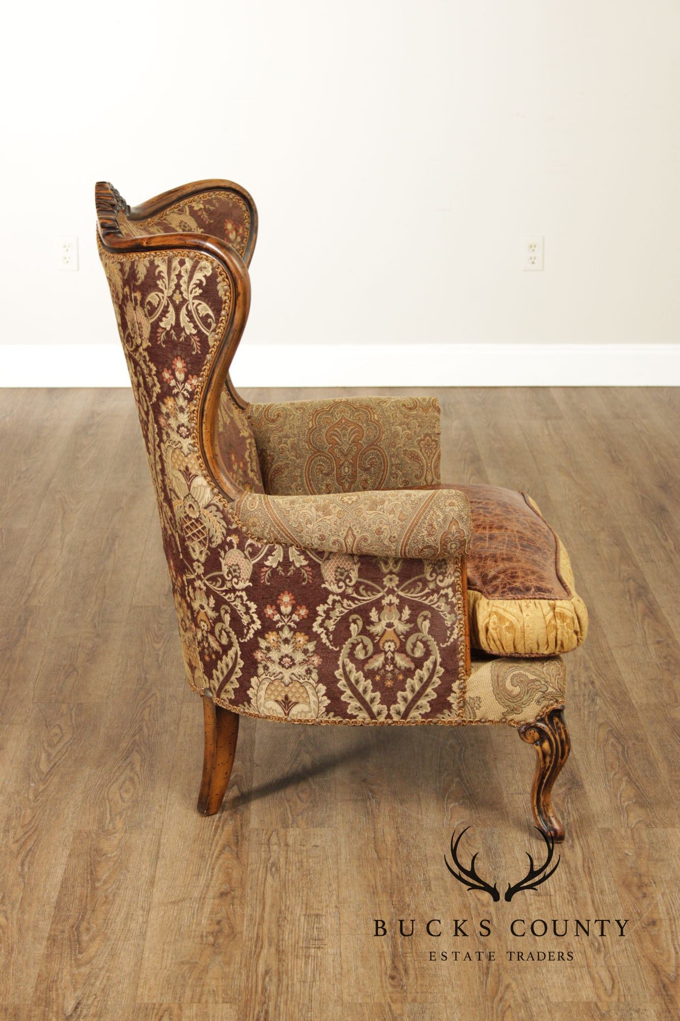 Key City Jeff Zimmerman Collection French Style Upholstered Wingback Chair
