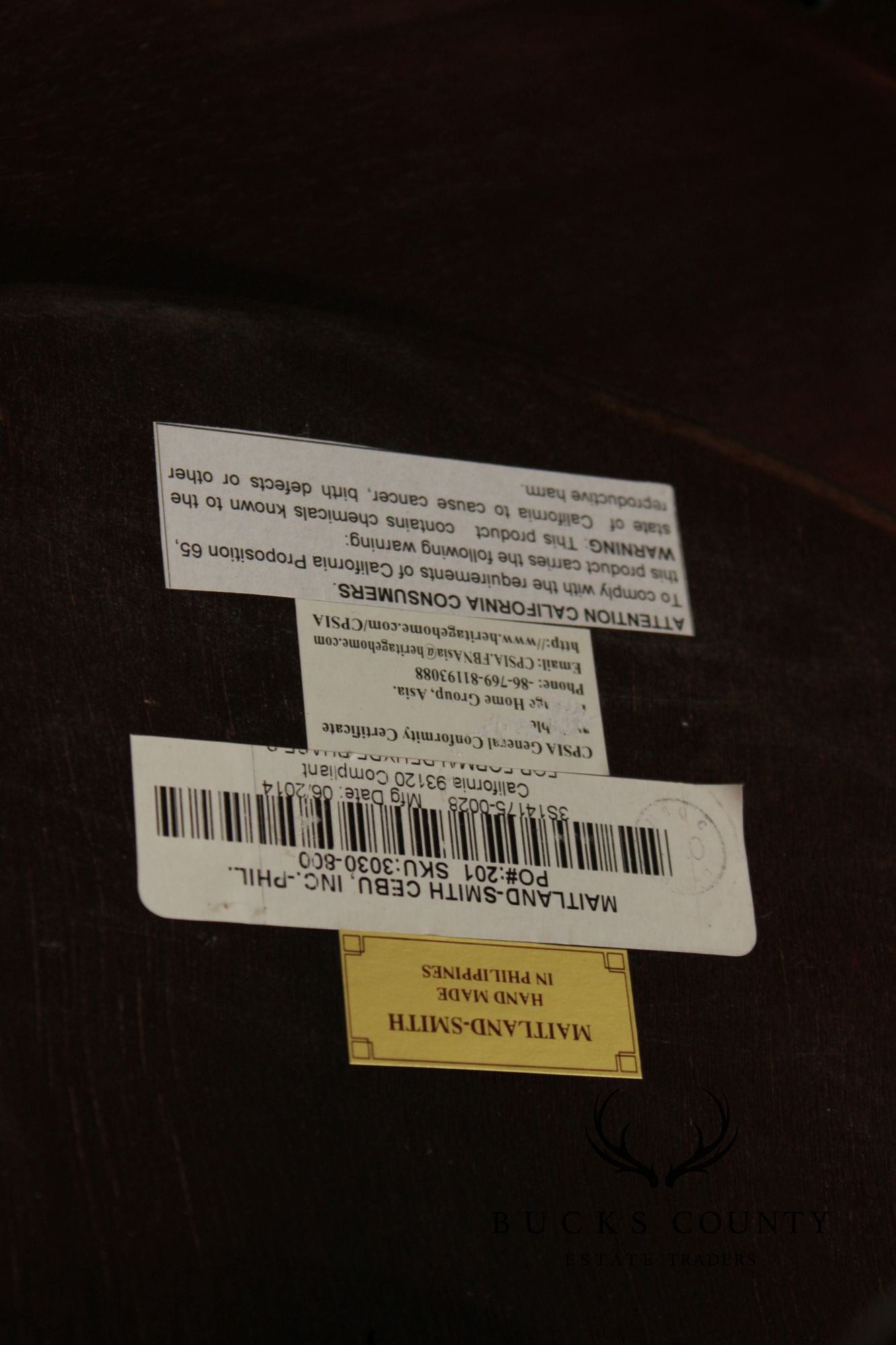 Maitland Smith Mahogany & Gilt Classical Style Round Pedestal Table