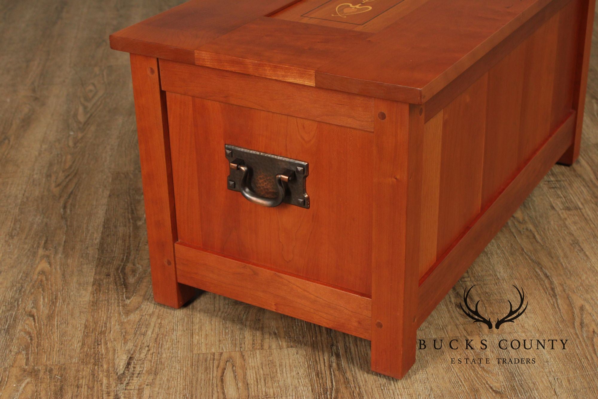 Stickley Mission Collection Harvey Ellis Inlaid Cherry Blanket Chest