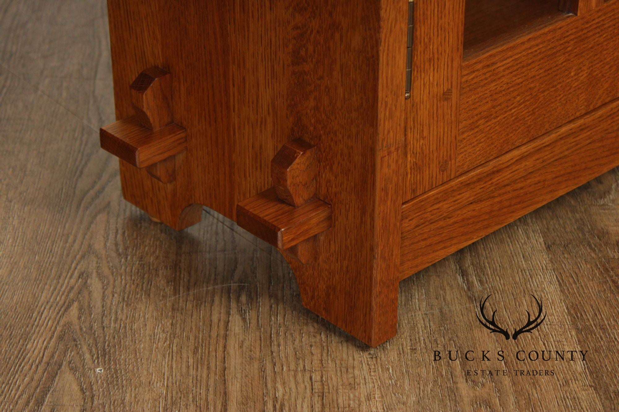 STICKLEY MISSION COLLECTION OAK THREE DOOR BOOKCASE