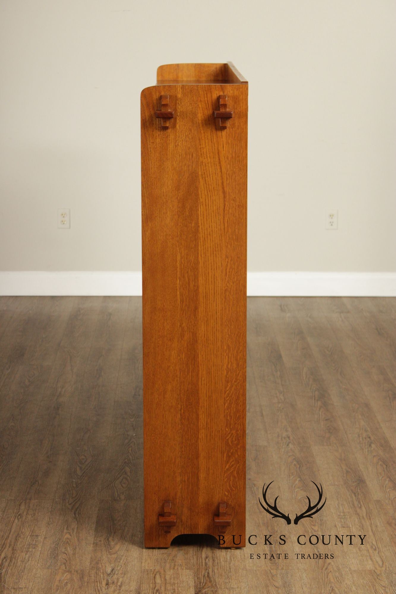 STICKLEY MISSION COLLECTION OAK THREE DOOR BOOKCASE