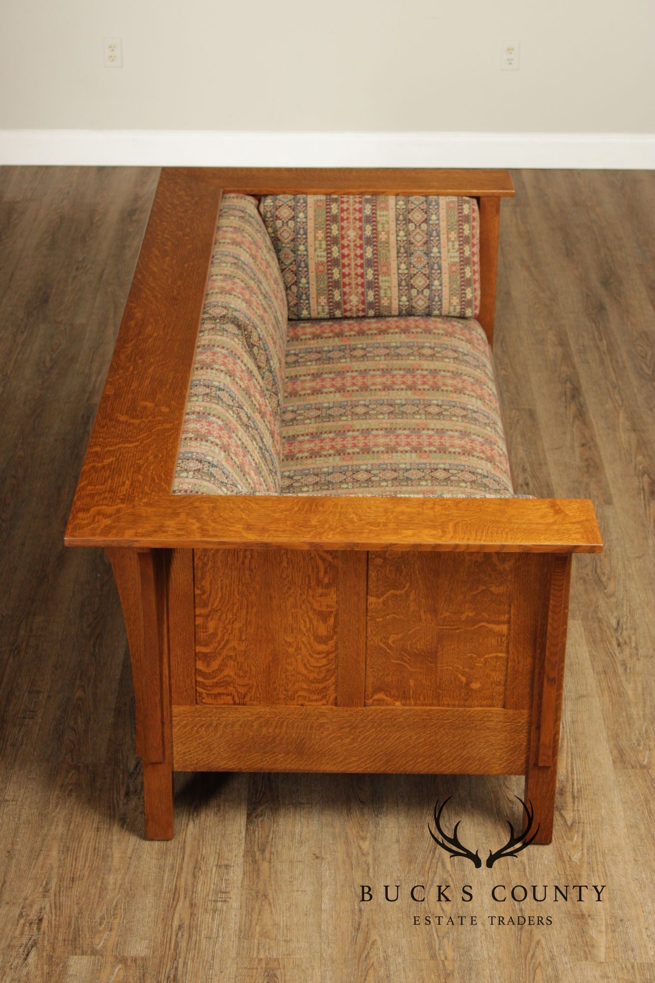 Stickley Mission Collection Oak Prairie Settle