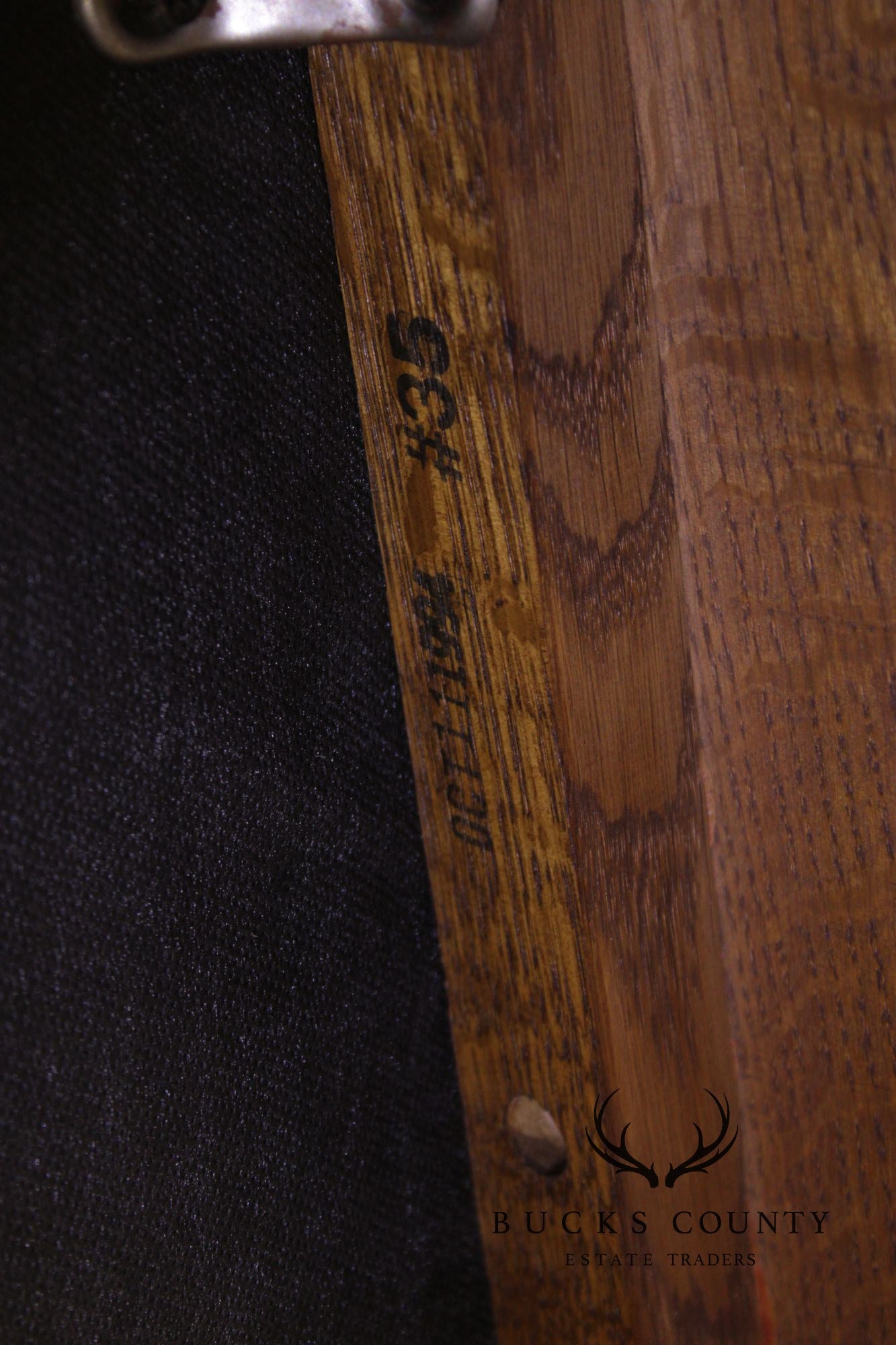 Stickley Mission Collection Oak and Leather Bow Arm Morris Chair