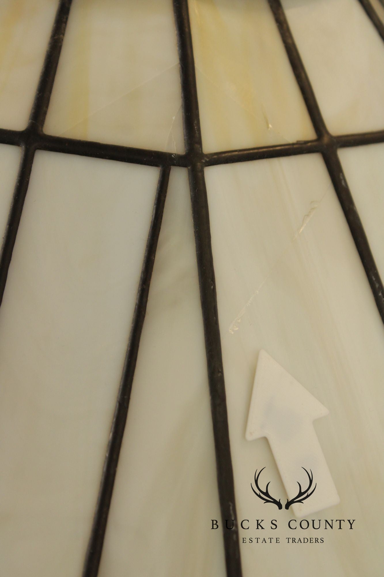 Stickley Mission Collection Oak and Leaded Glass Floor Lamp