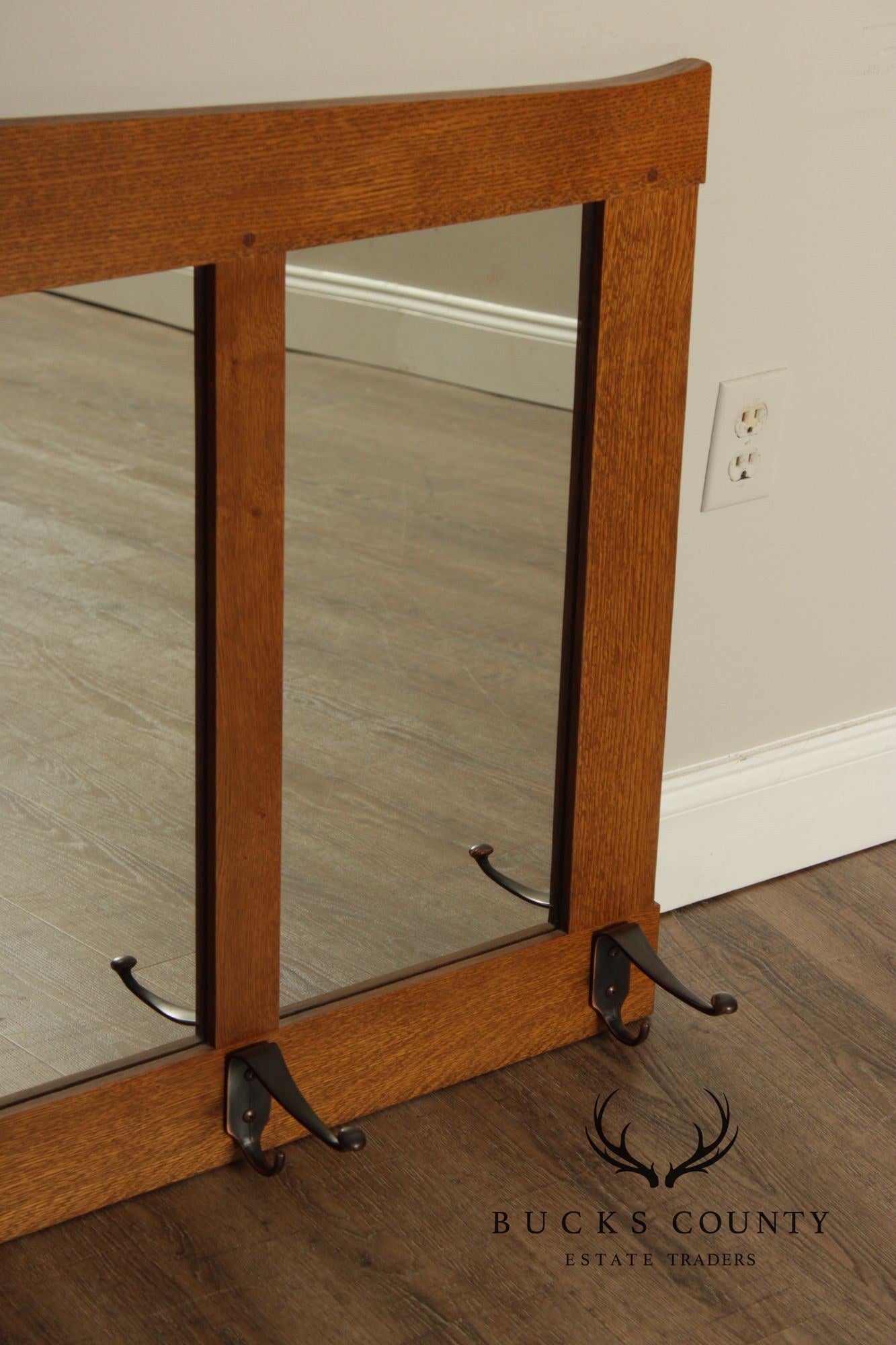 Stickley Mission Collection Oak Three Glass Mirror