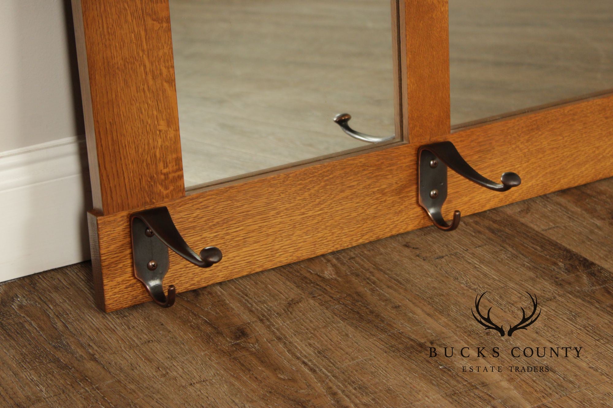 Stickley Mission Collection Oak Three Glass Mirror