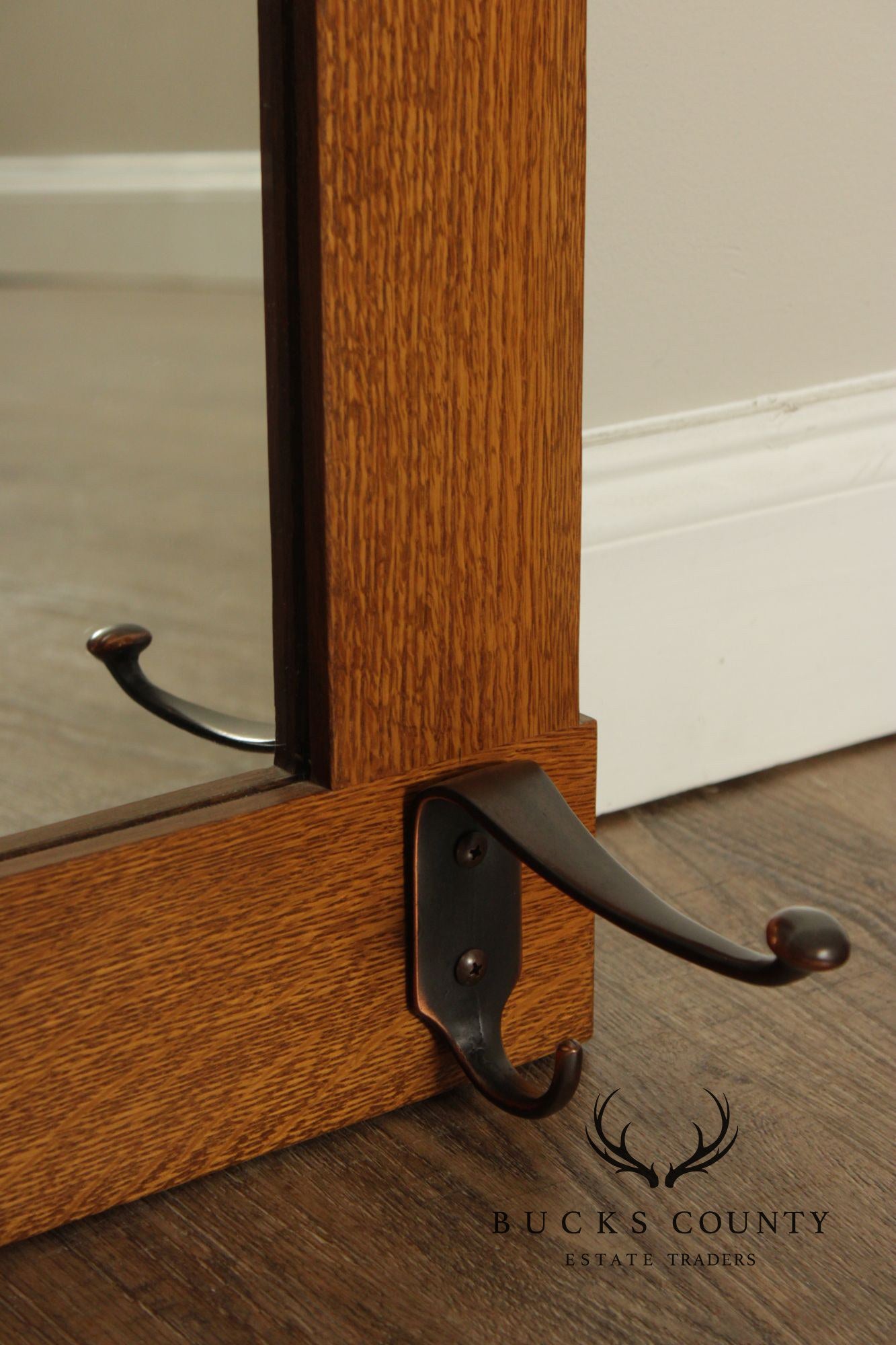 Stickley Mission Collection Oak Three Glass Mirror