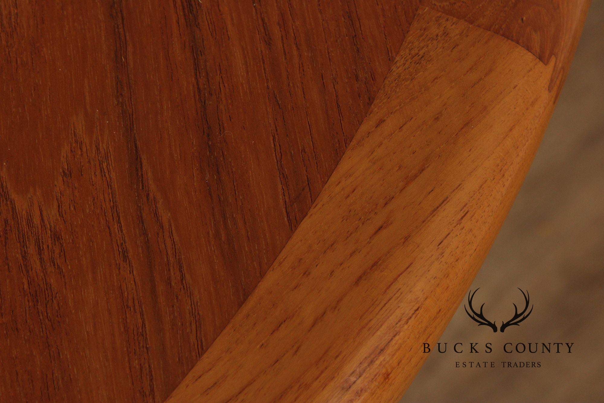 Ansager Møbler Danish Teak Pedestal Dining Table With Two Leaves