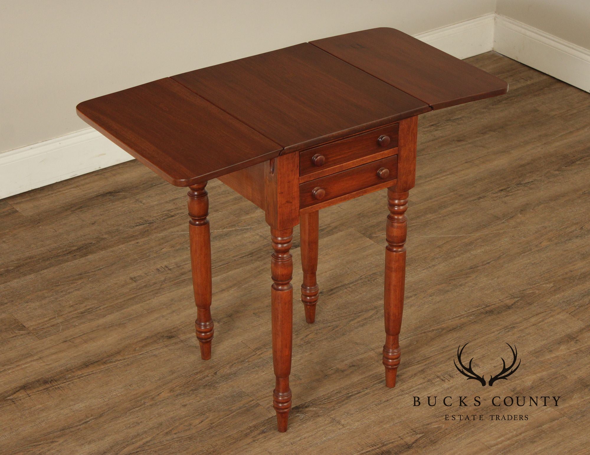 Antique Sheraton Drop-Leaf Pembroke Side Table