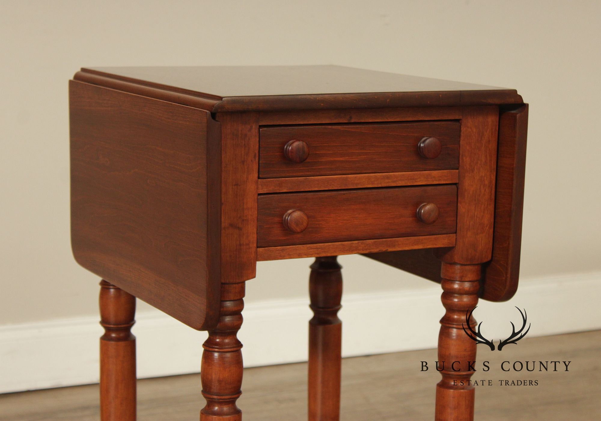 Antique Sheraton Drop-Leaf Pembroke Side Table