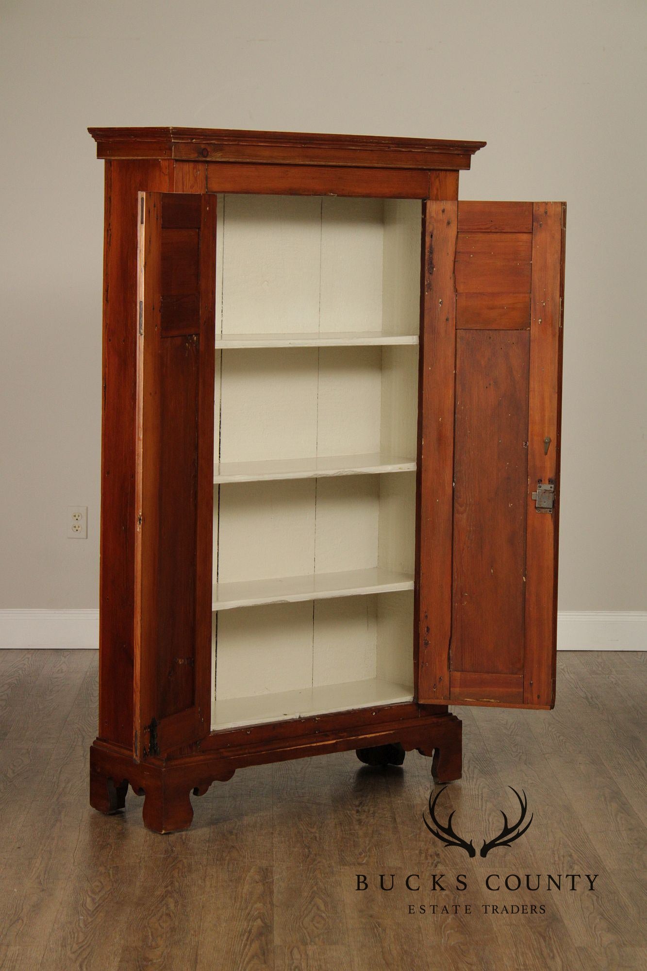 Antique American Pine Two-Door Cupboard