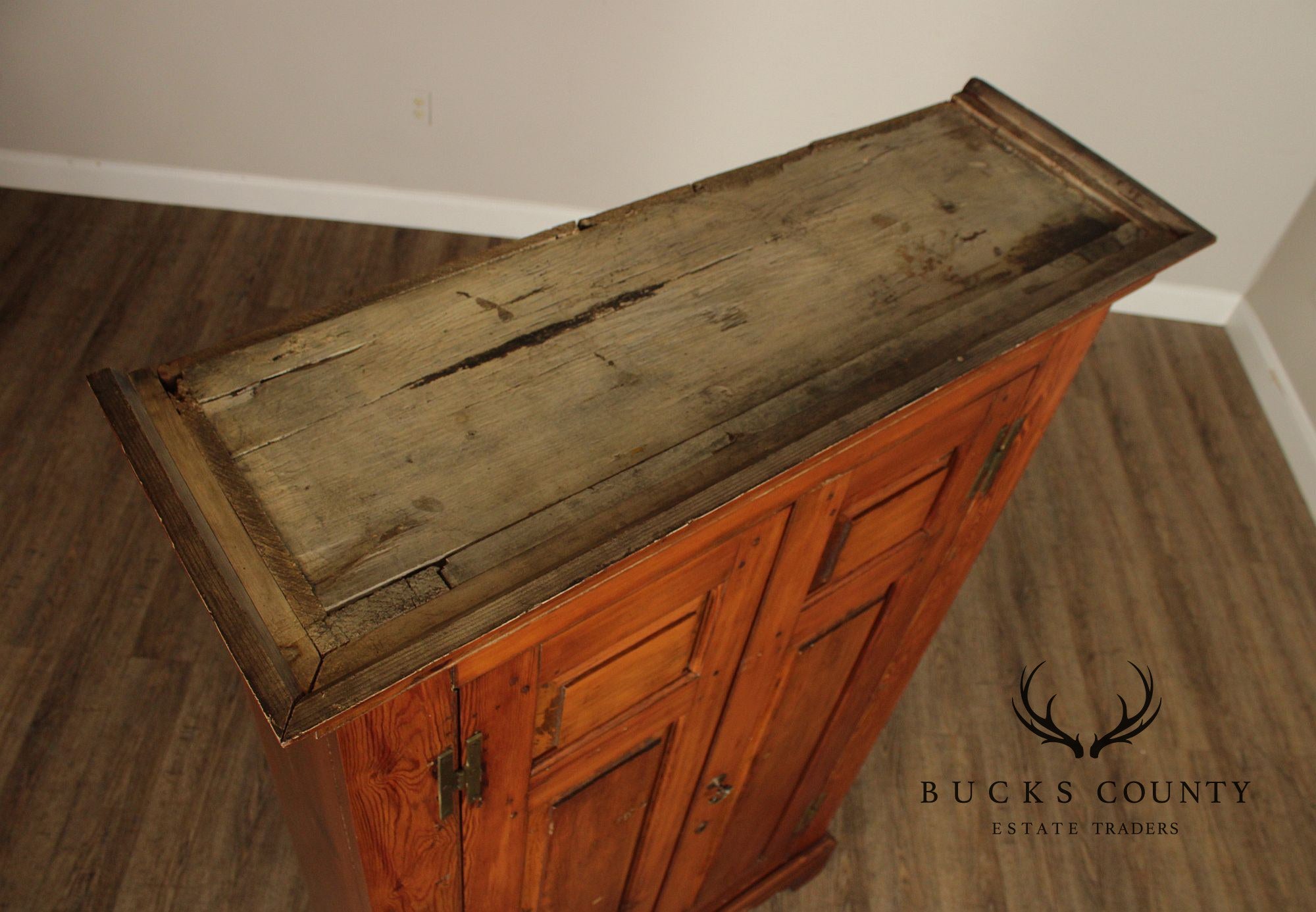 Antique American Pine Two-Door Cupboard
