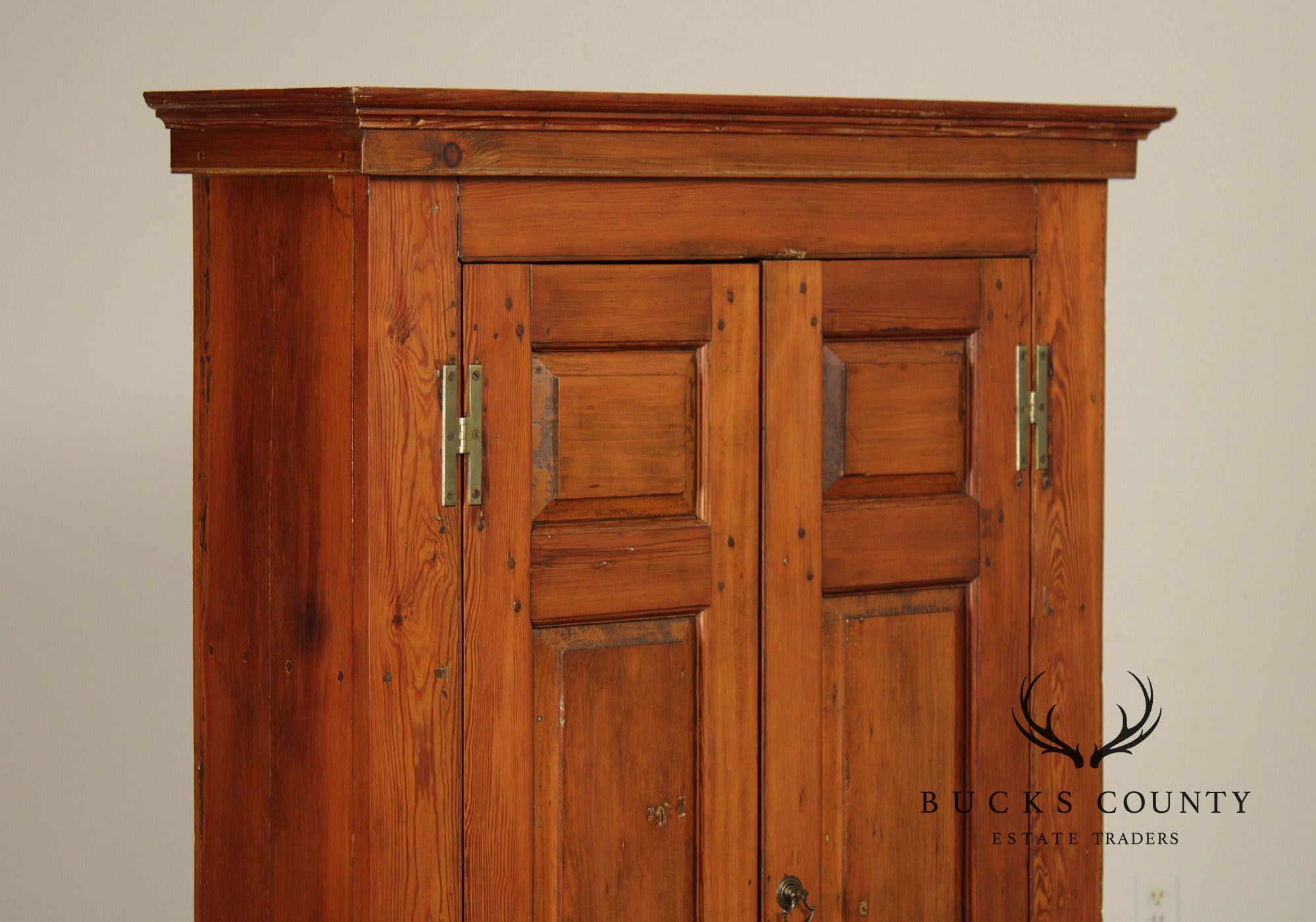Antique American Pine Two-Door Cupboard