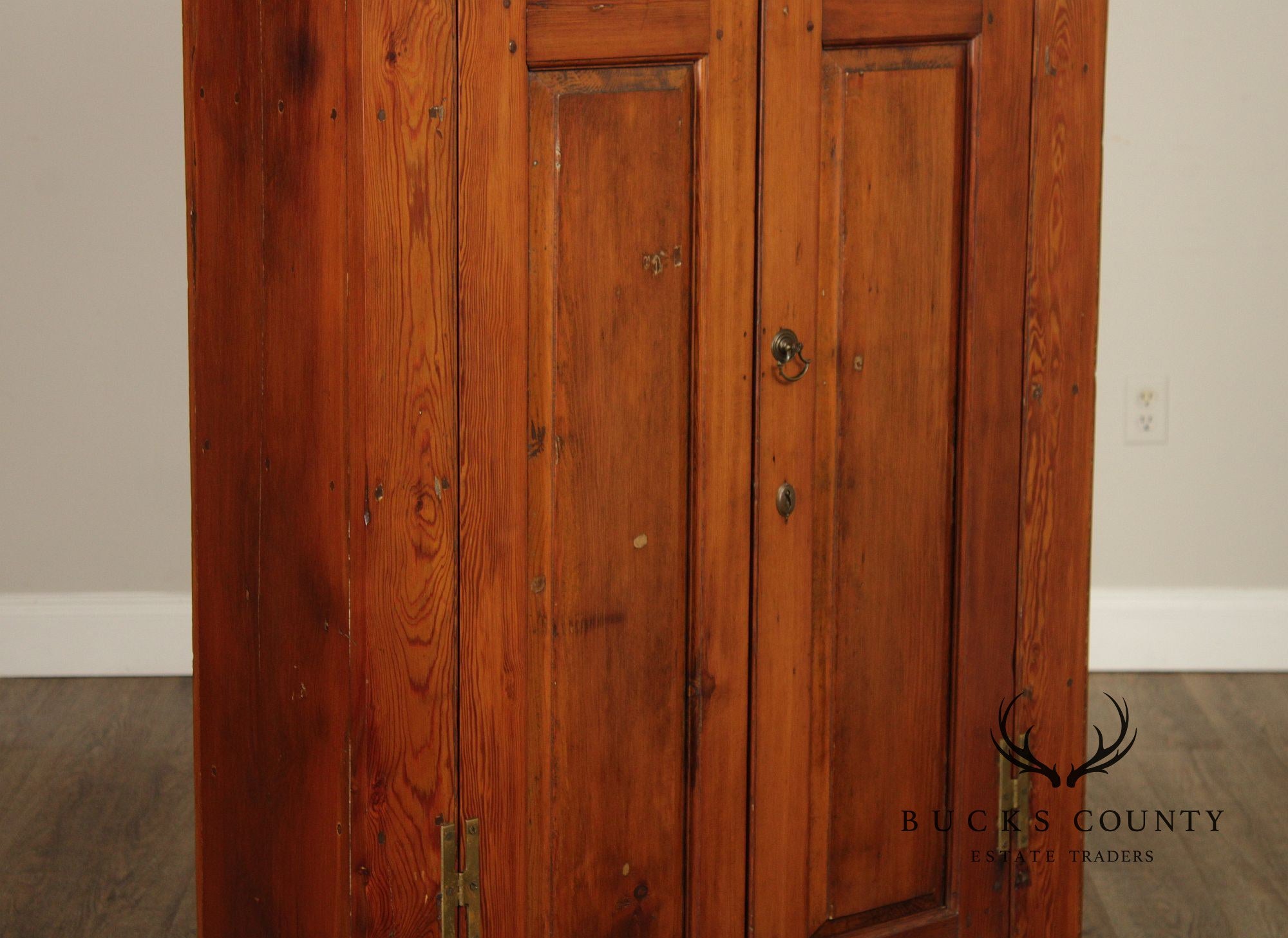 Antique American Pine Two-Door Cupboard
