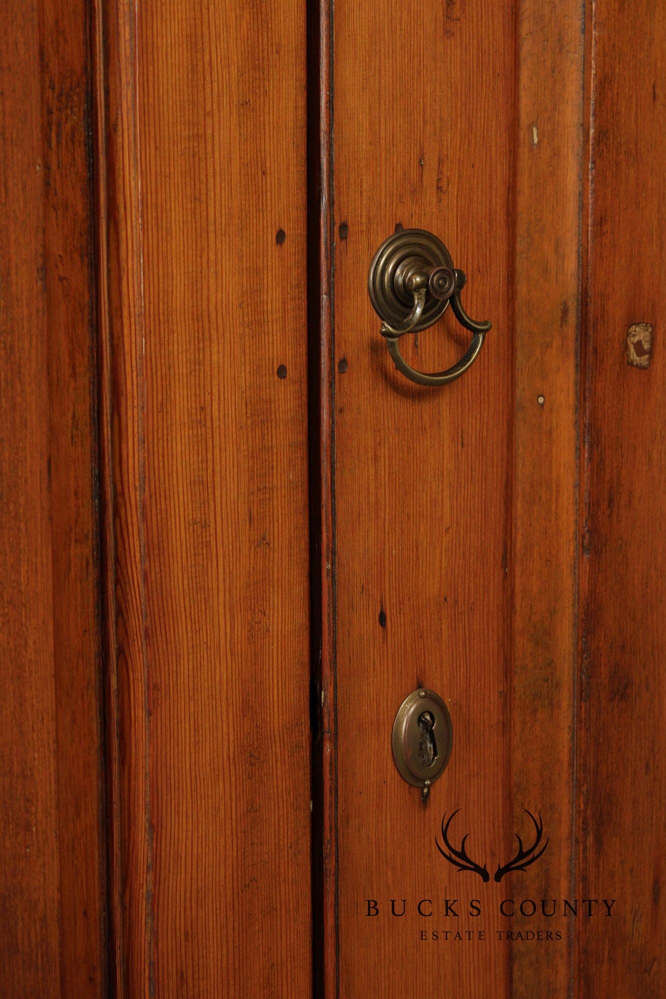 Antique American Pine Two-Door Cupboard