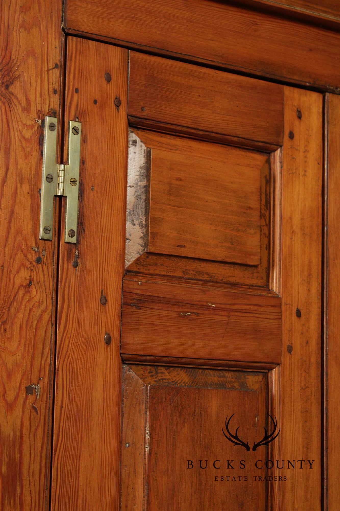 Antique American Pine Two-Door Cupboard