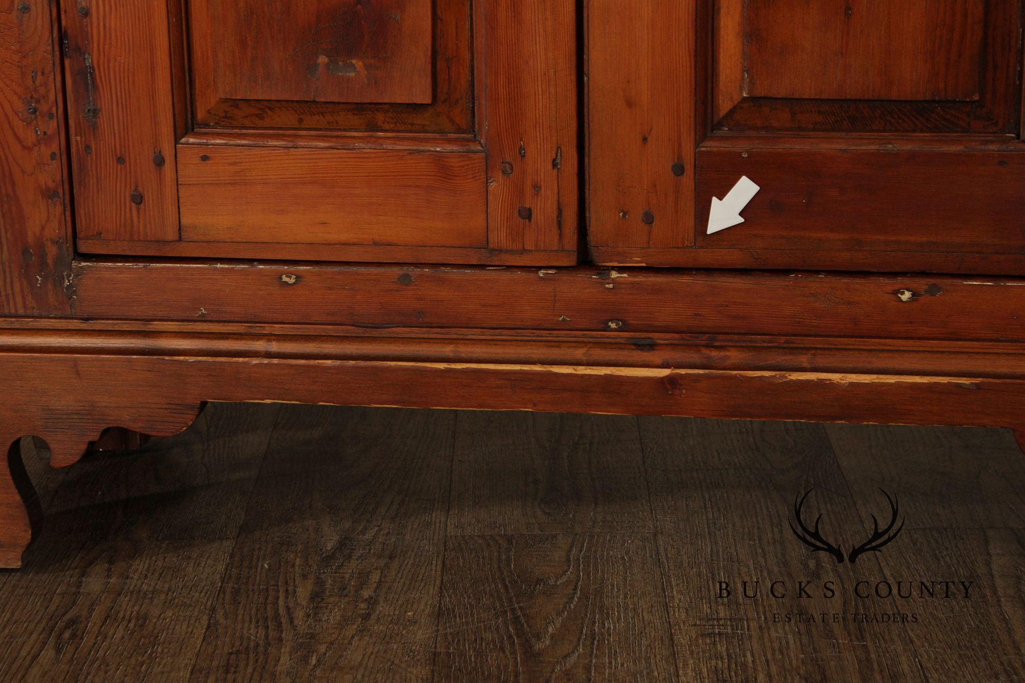 Antique American Pine Two-Door Cupboard