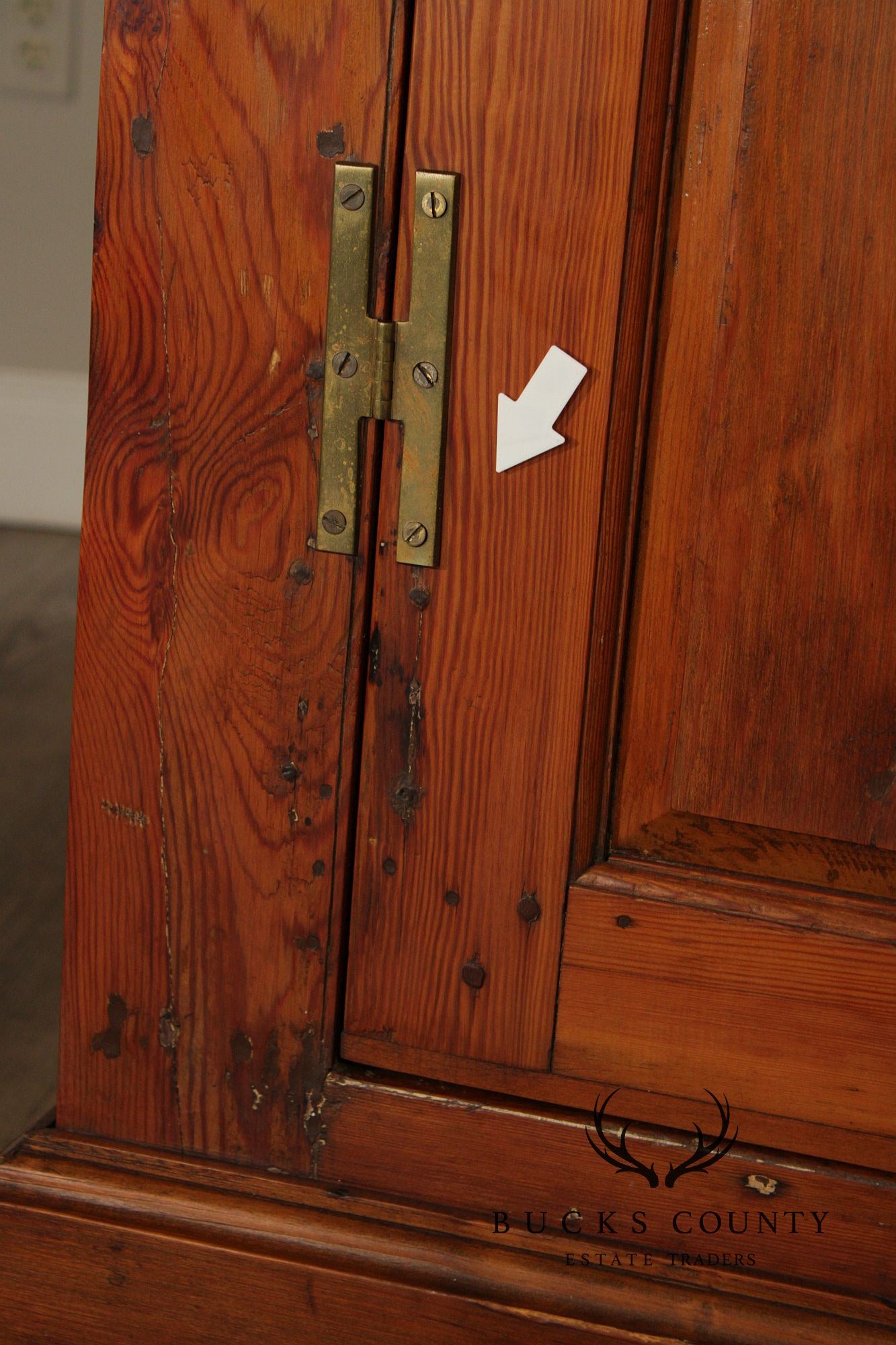 Antique American Pine Two-Door Cupboard