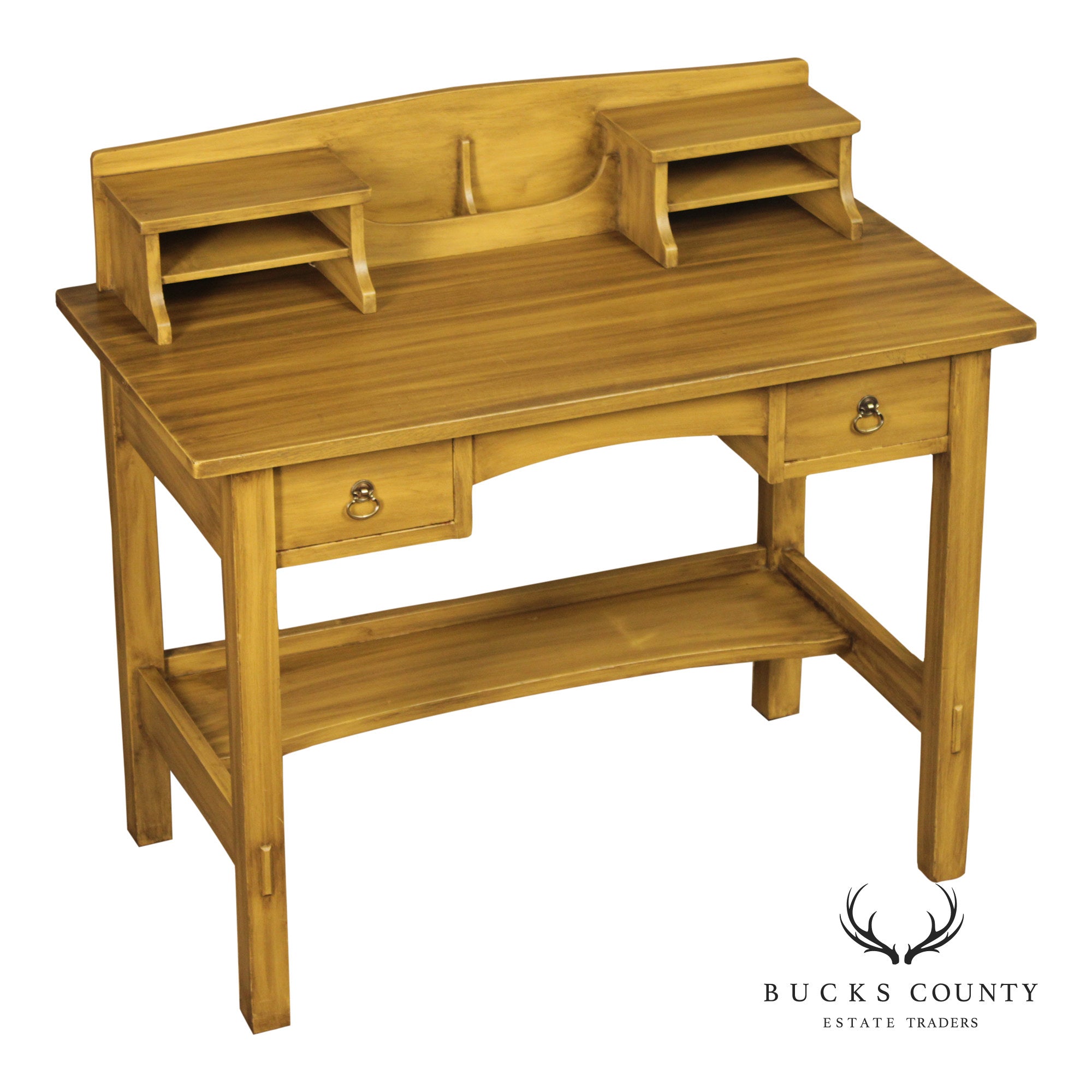 Stickley Brothers Antique Painted Two-Drawer Postcard Desk