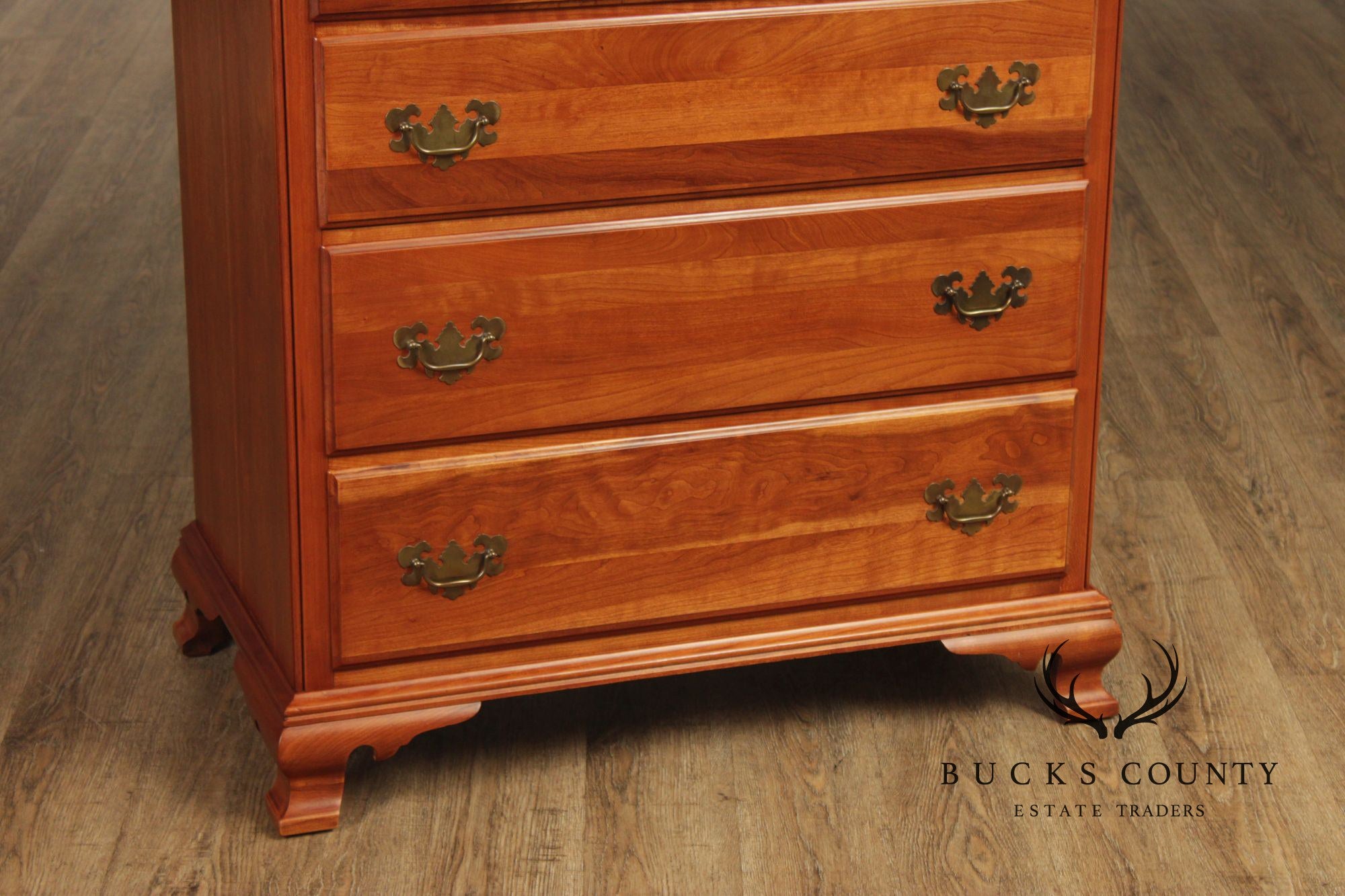 Kling Vintage Solid Cherry Chippendale Style Tall Chest