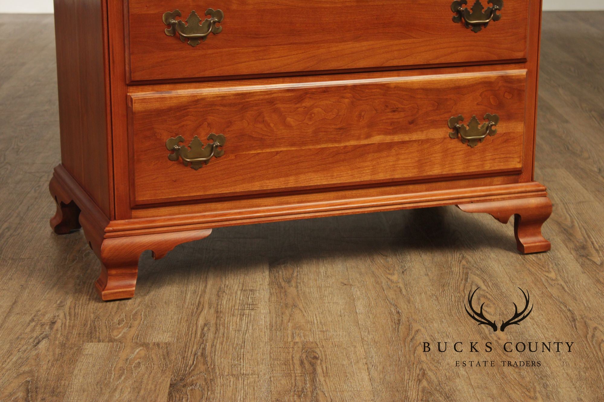 Kling Vintage Solid Cherry Chippendale Style Tall Chest