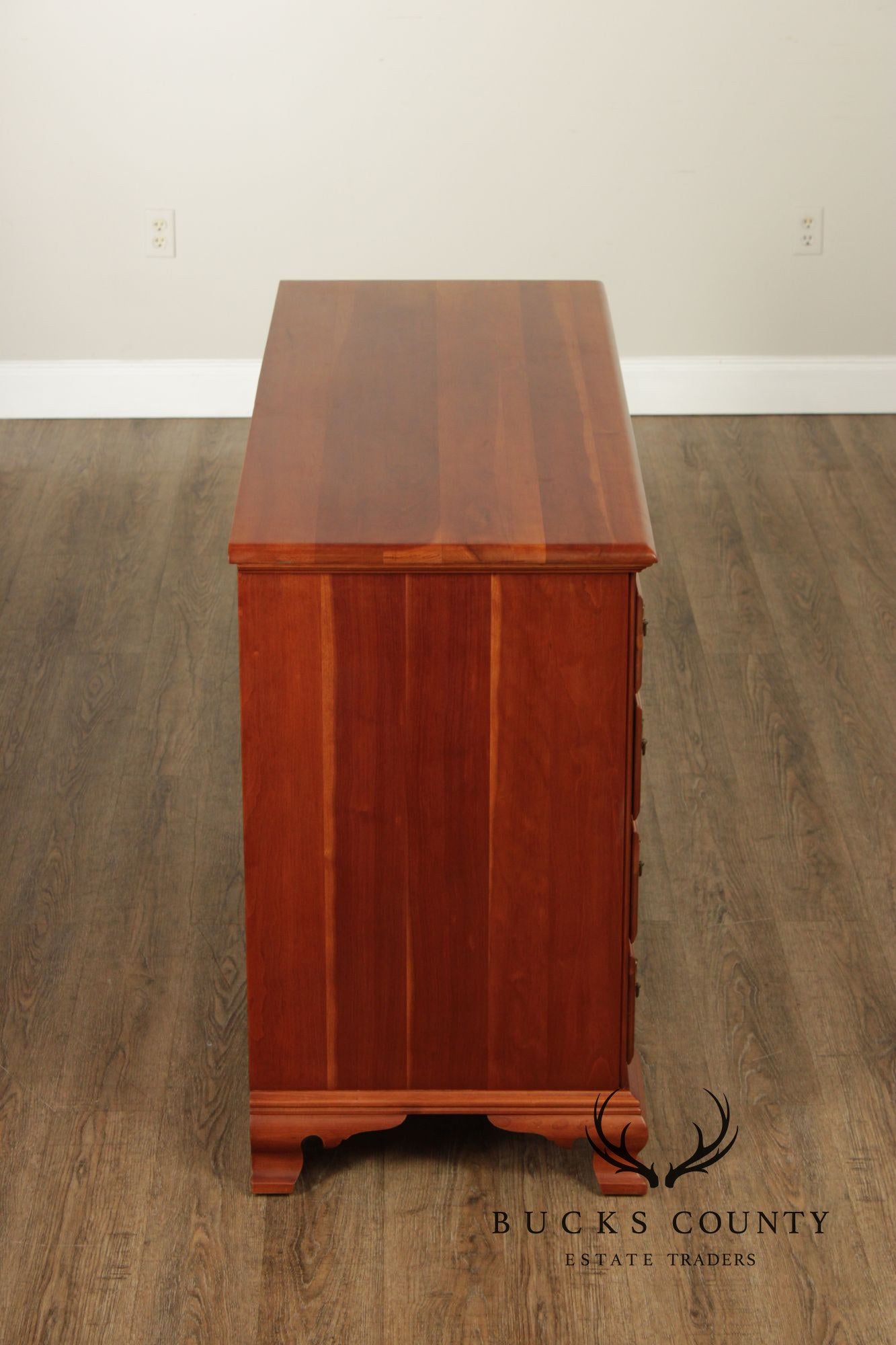 Kling Vintage Solid Cherry Chippendale Style Dresser With Shell Carving