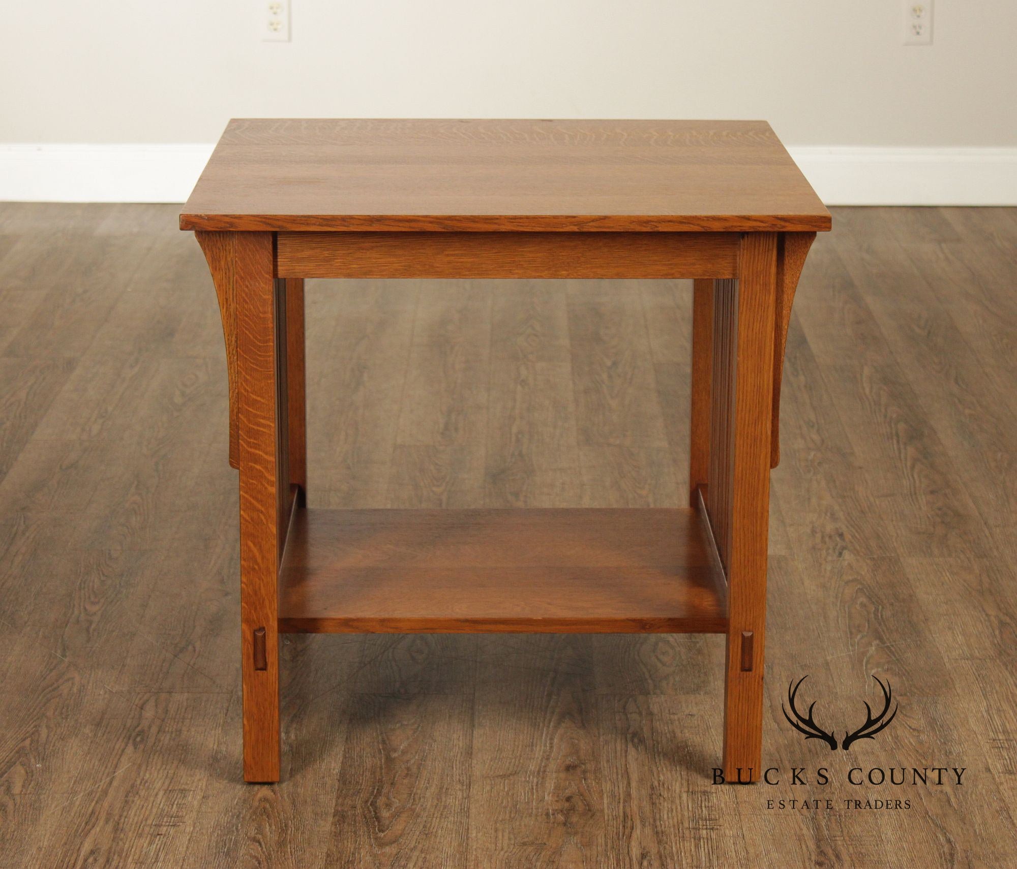 Stickley Mission Collection Oak Spindle Lamp Table