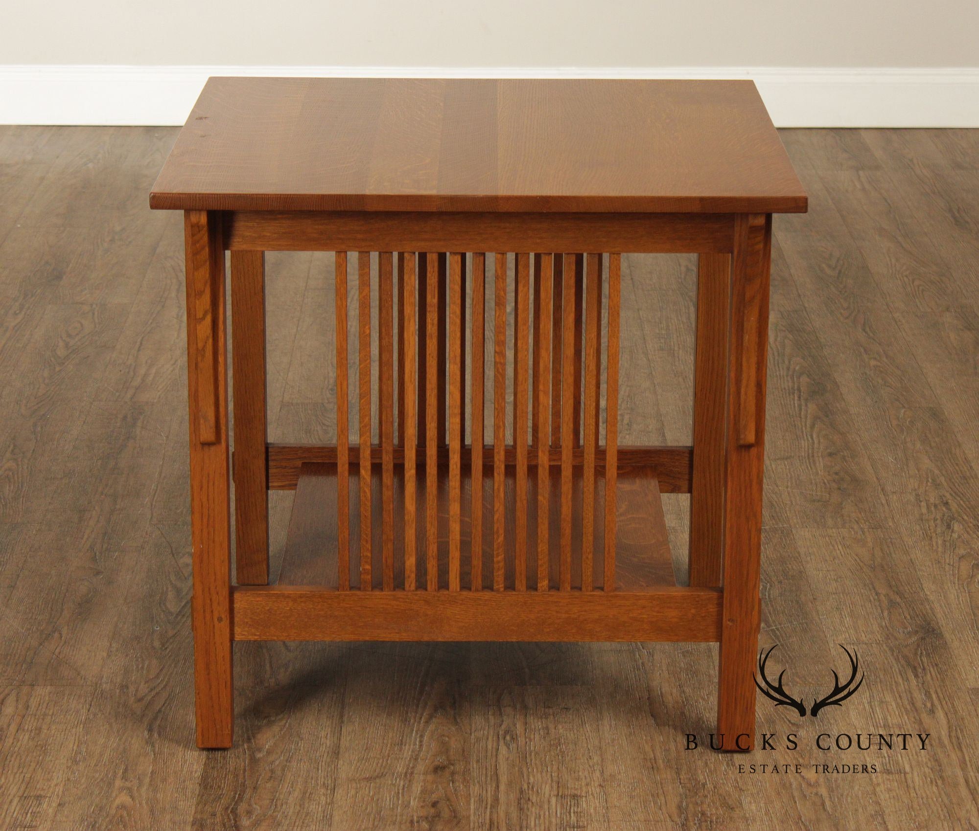 Stickley Mission Collection Oak Spindle Lamp Table
