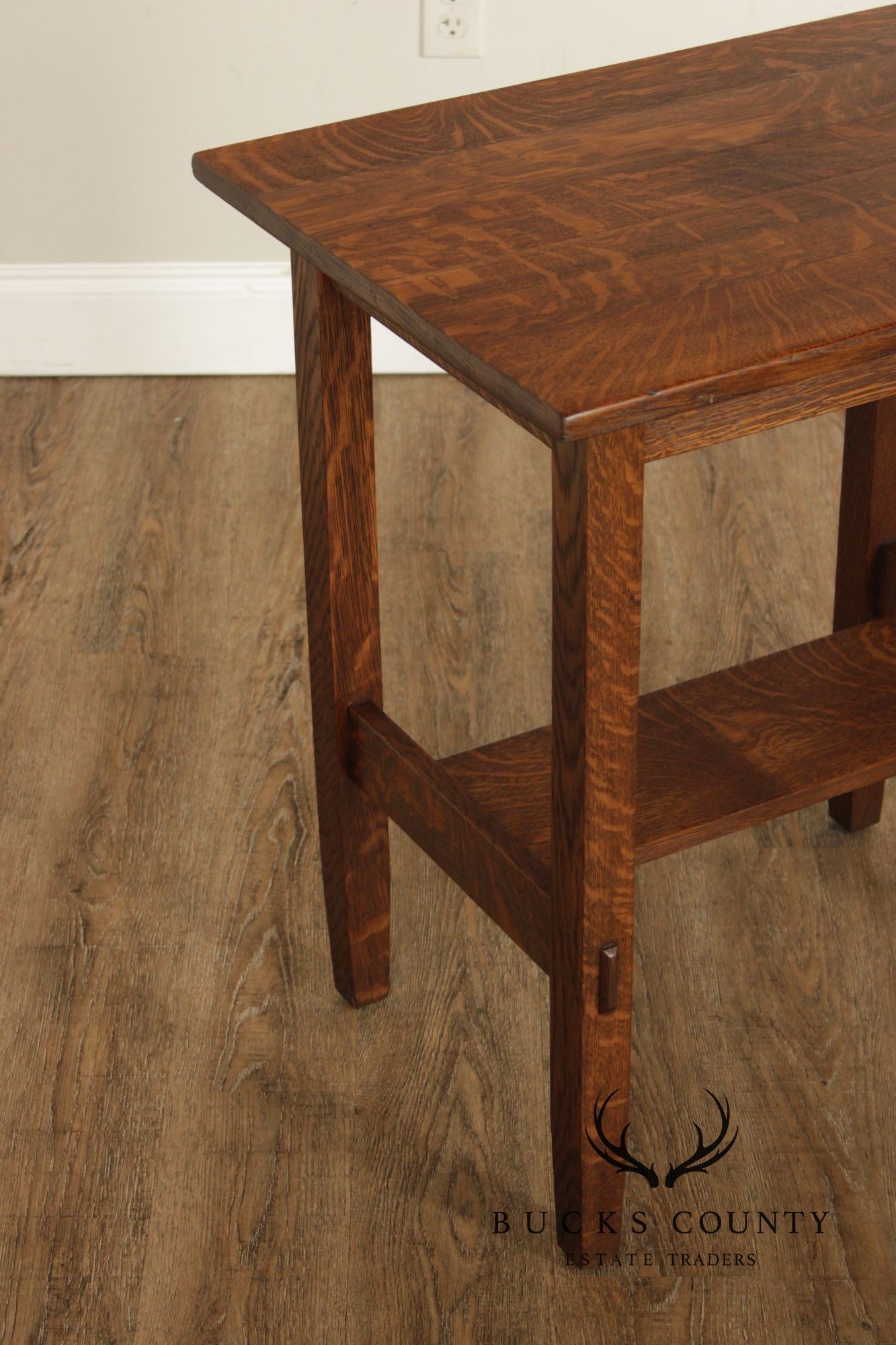 Antique Stickley Brothers Quaint Mission Oak Side Table #2894