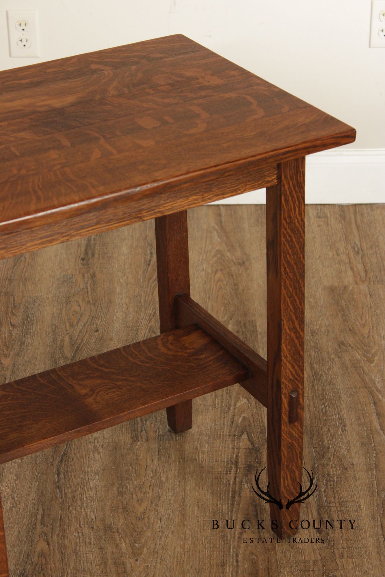 Antique Stickley Brothers Quaint Mission Oak Side Table #2894