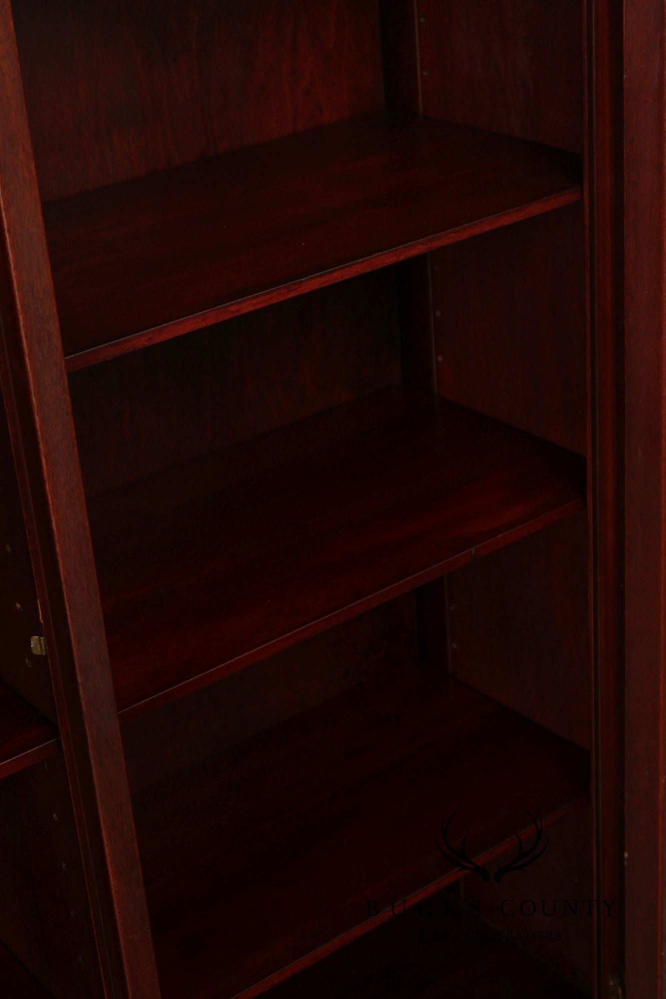 Antique Mission Mahogany Two Door Bookcase