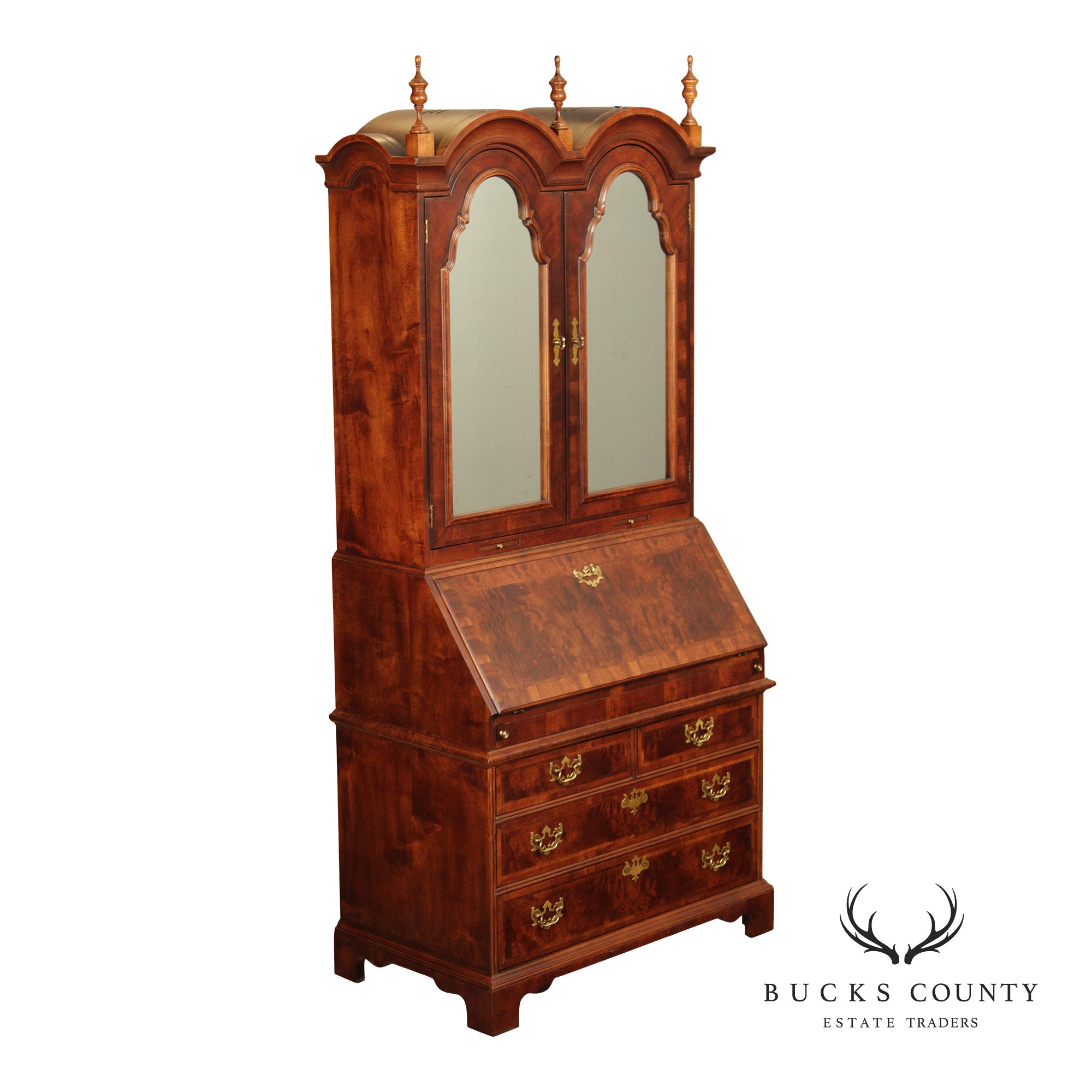 Henredon Aston Court Georgian Style Secretary Desk With Bookcase