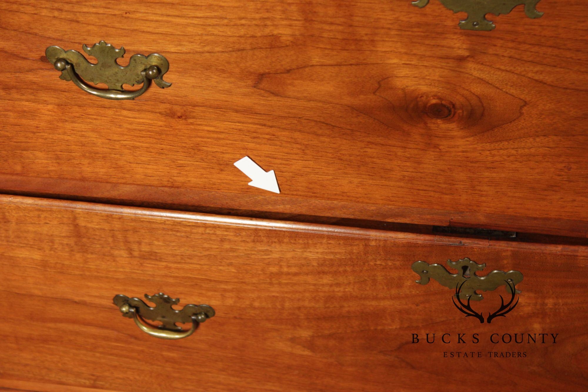 Antique American Walnut Chippendale Style Tall Chest