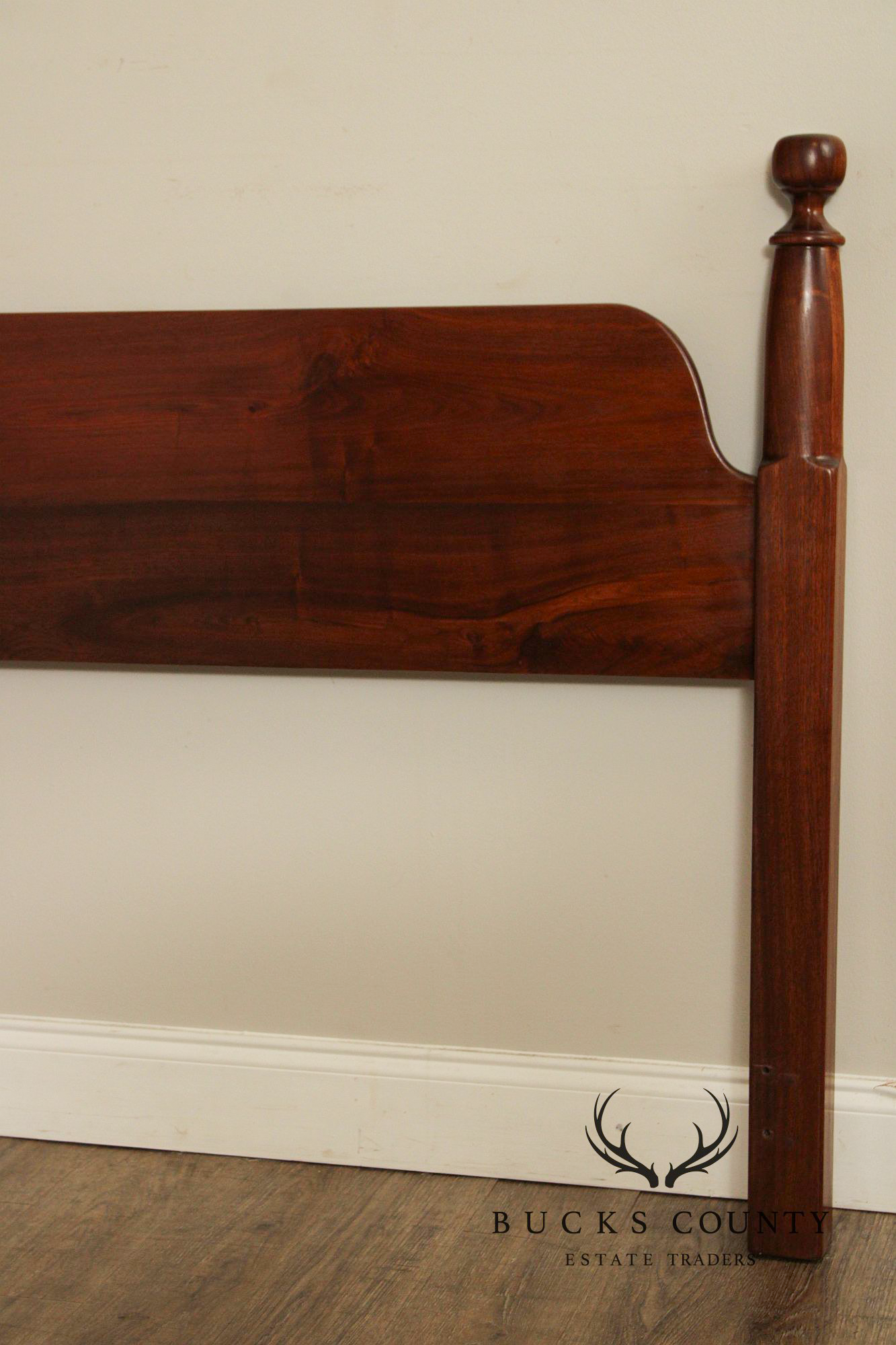 Custom Quality King Size Walnut Farmhouse Style Headboard