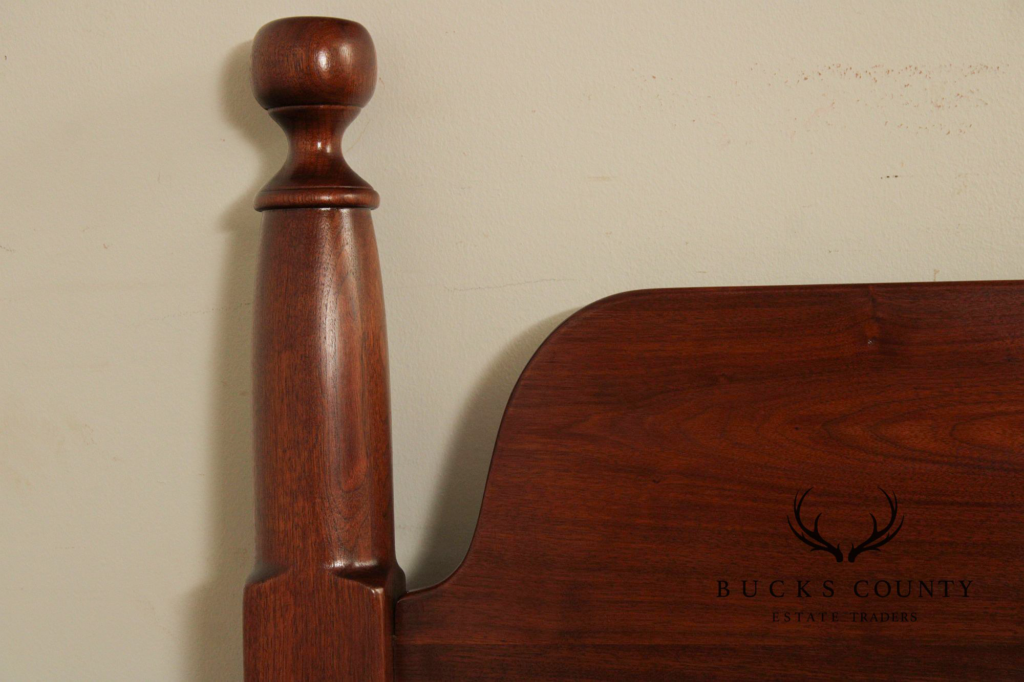 Custom Quality King Size Walnut Farmhouse Style Headboard