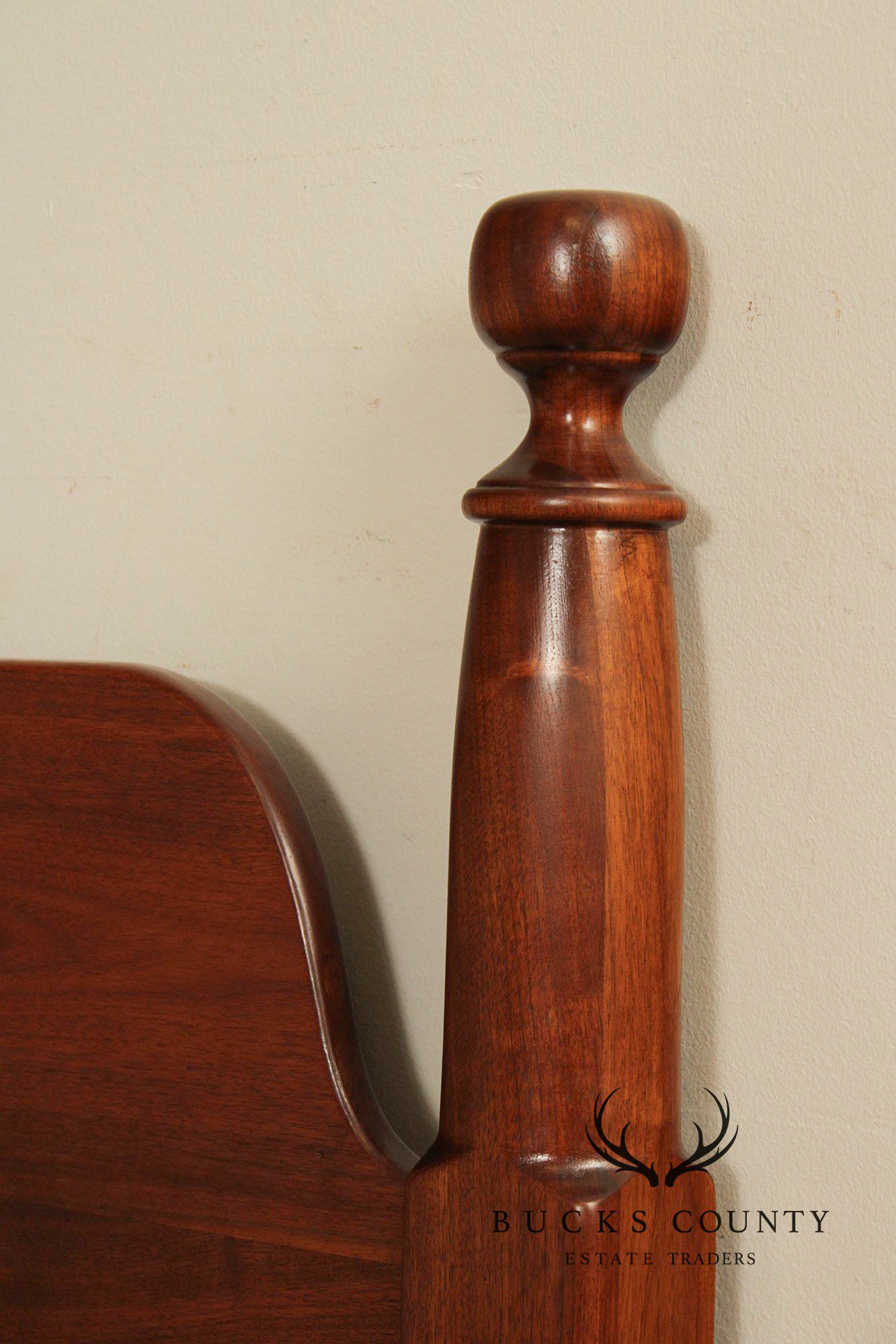 Custom Quality King Size Walnut Farmhouse Style Headboard