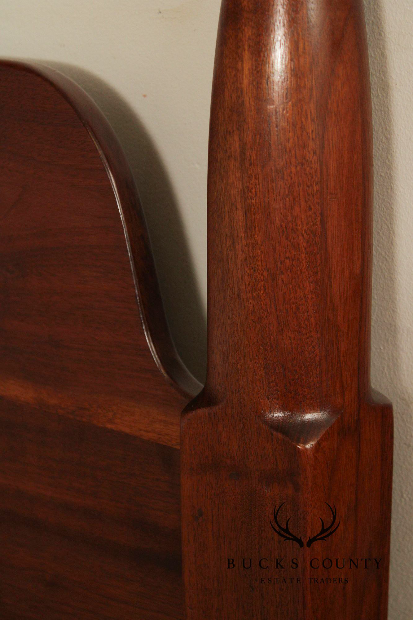 Custom Quality King Size Walnut Farmhouse Style Headboard