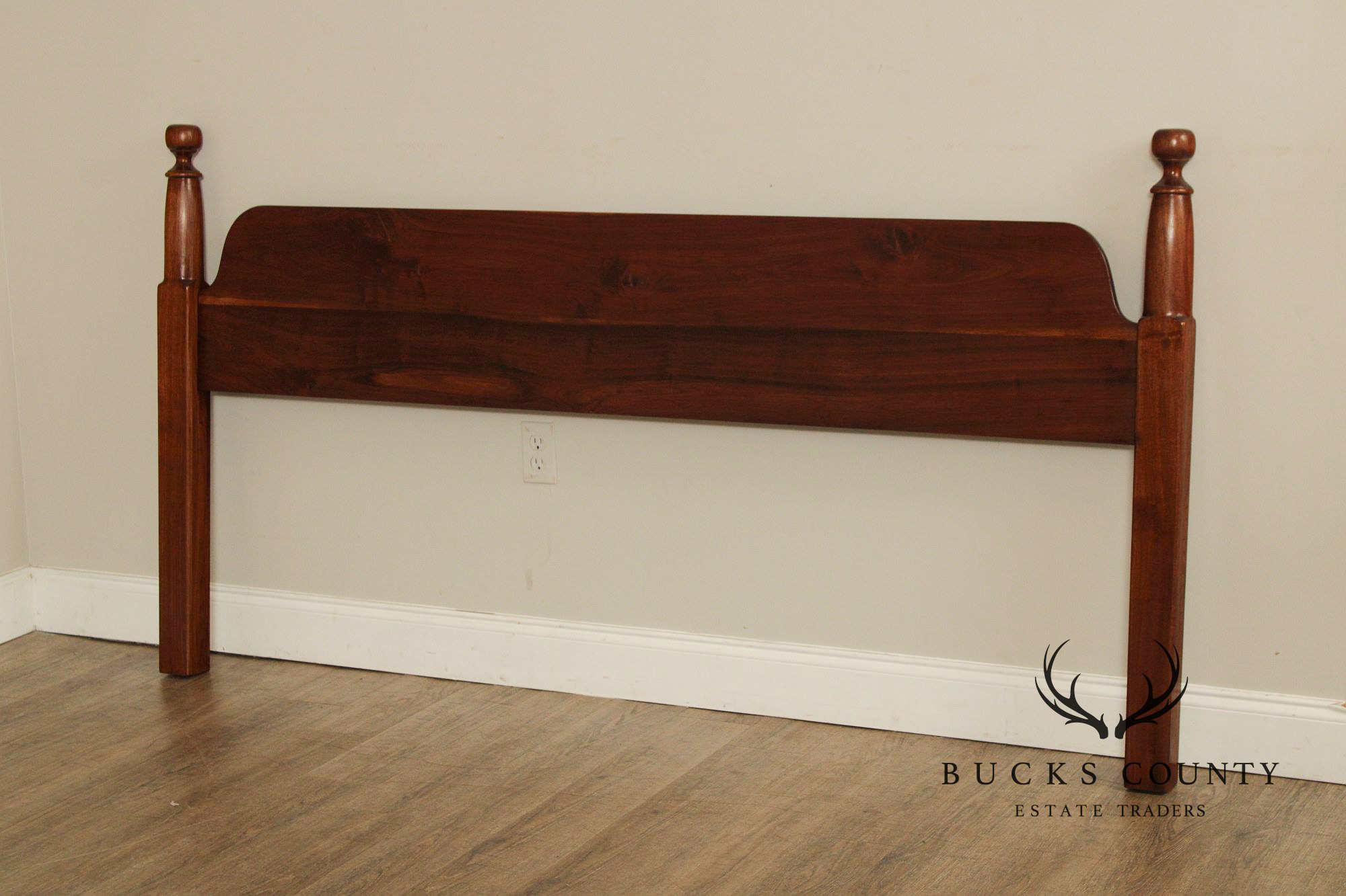 Custom Quality King Size Walnut Farmhouse Style Headboard