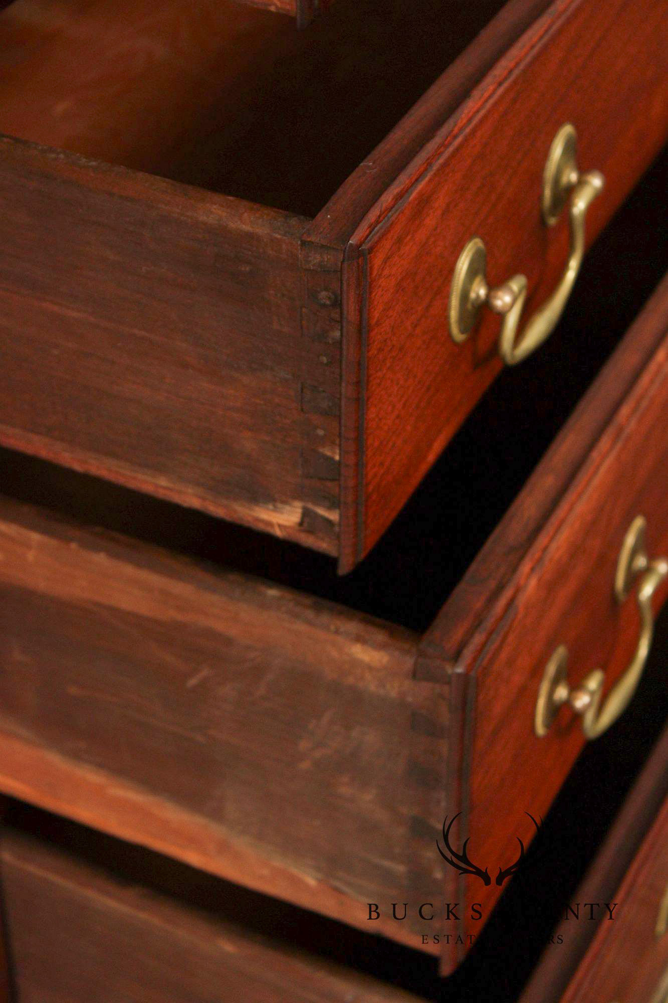 Antique American Chippendale Style Walnut Slant Front Desk