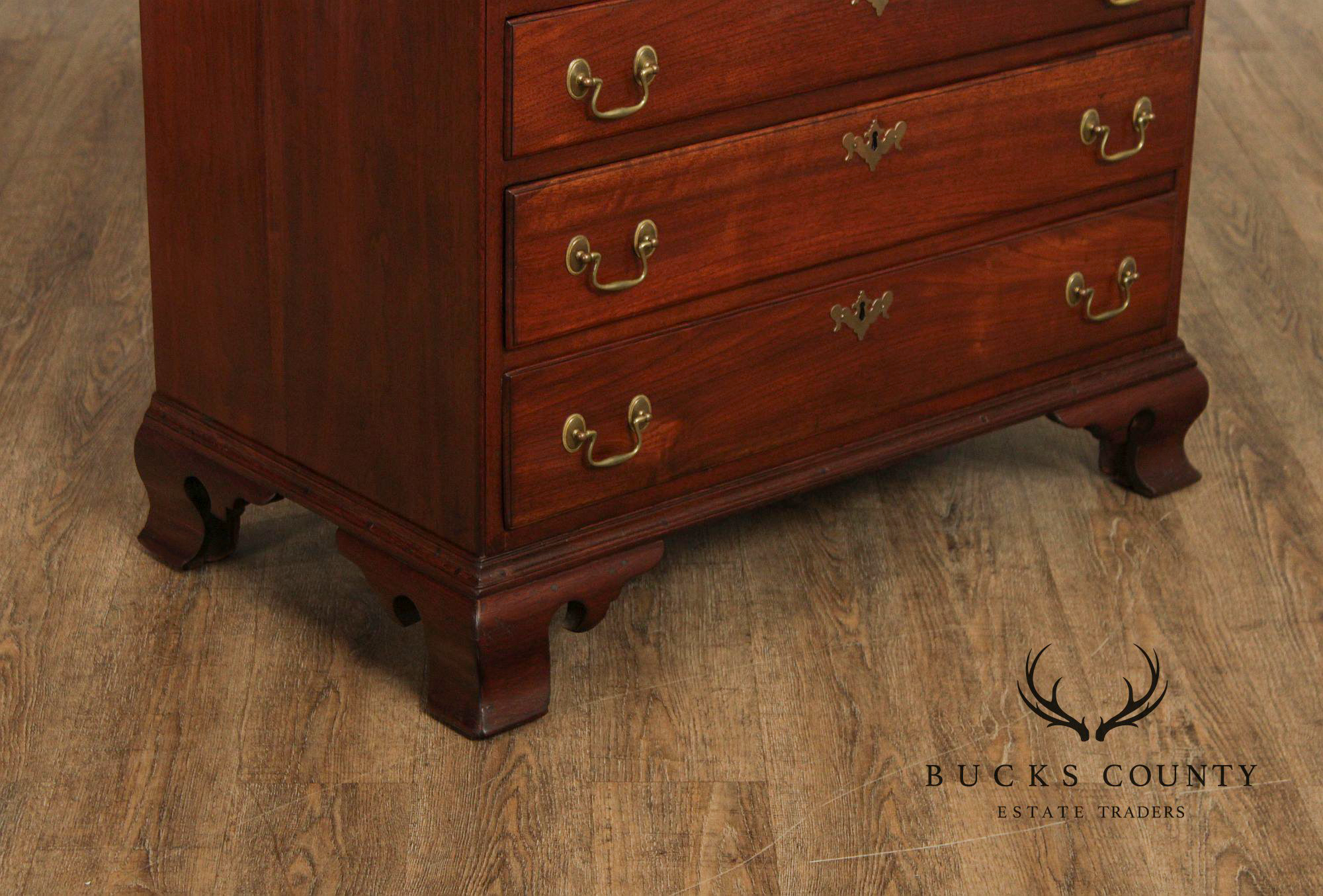 Antique American Chippendale Style Walnut Slant Front Desk