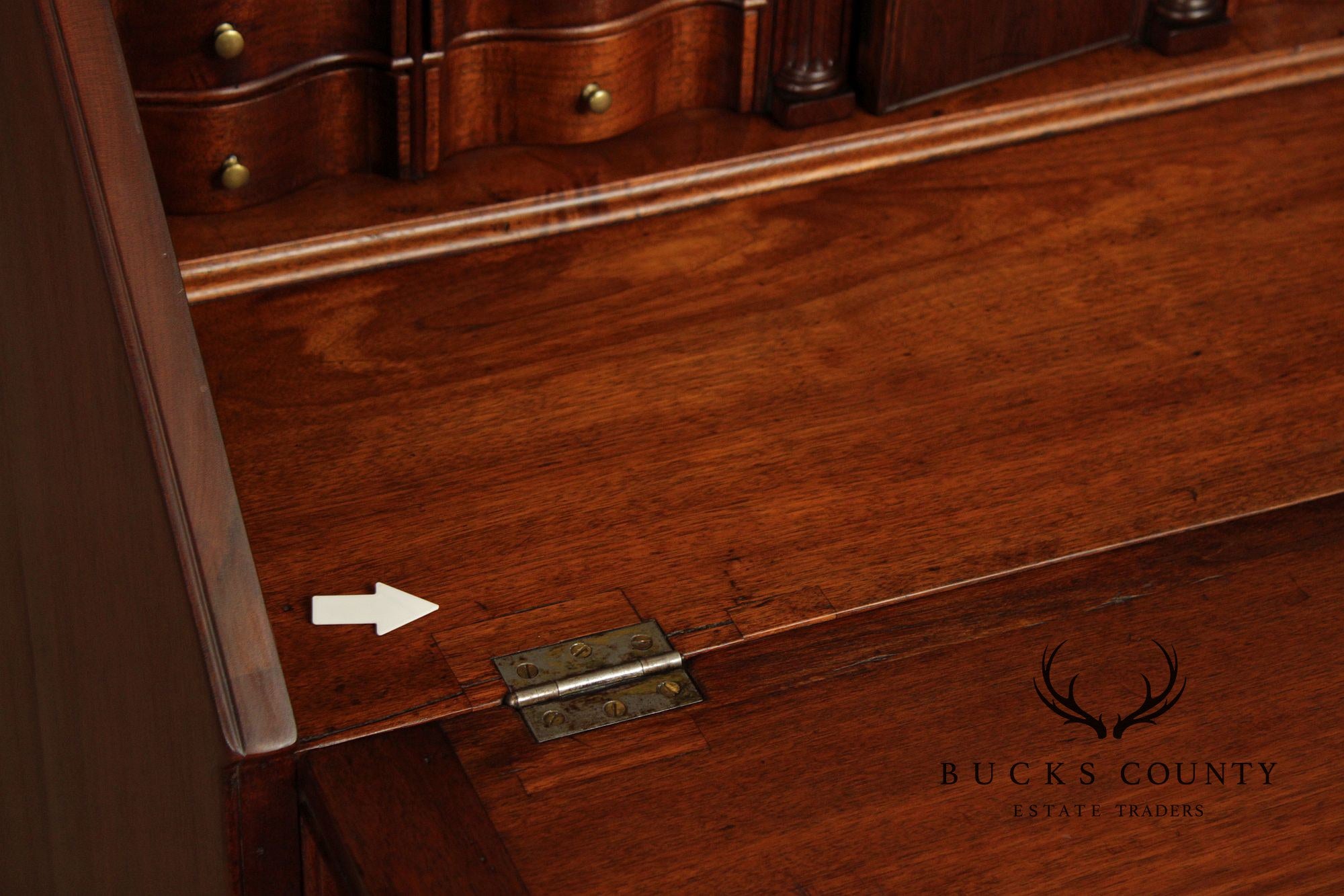 Antique American Chippendale Style Walnut Slant Front Desk