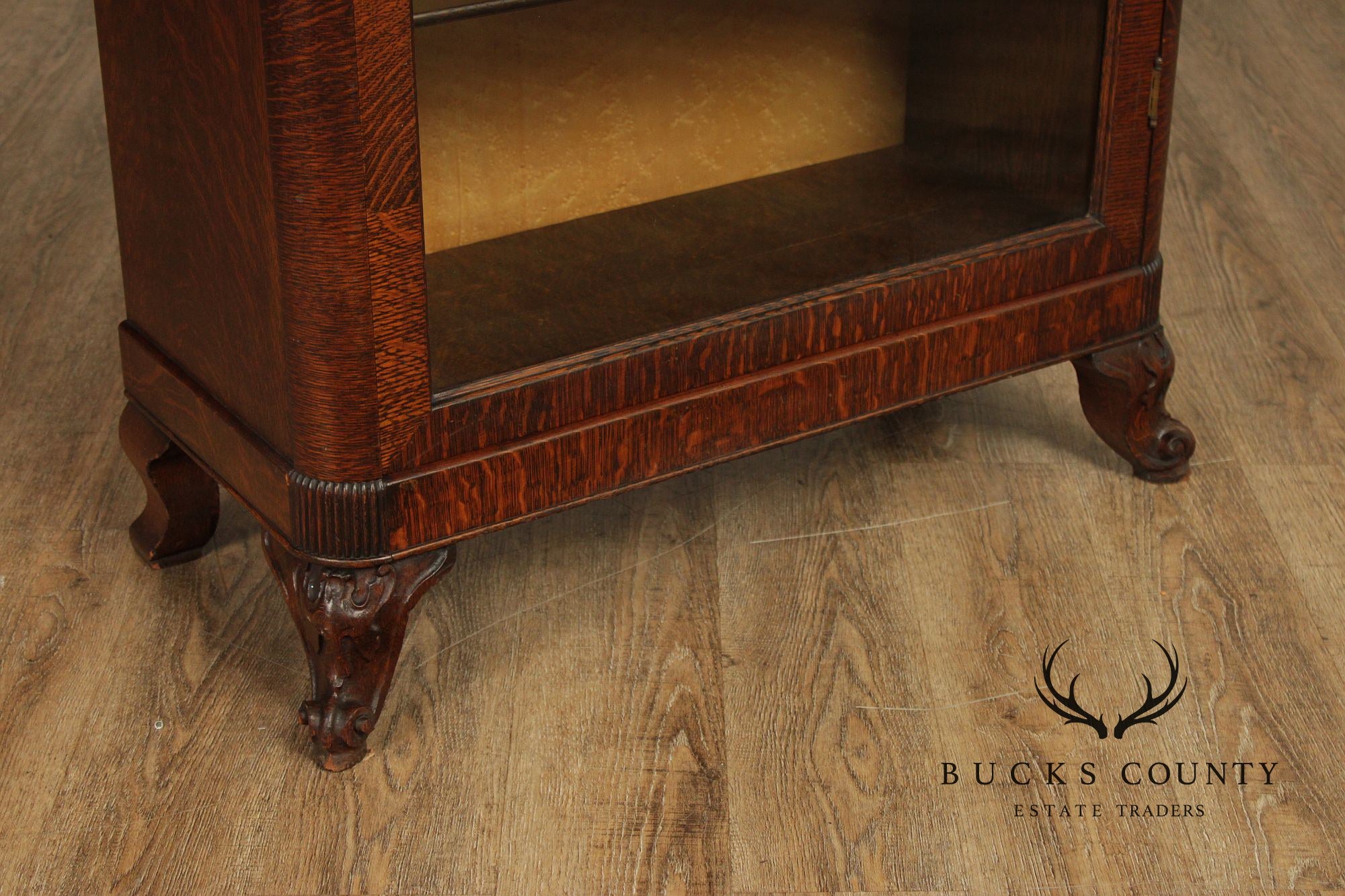 Antique Victorian Oak Single Door Bookcase