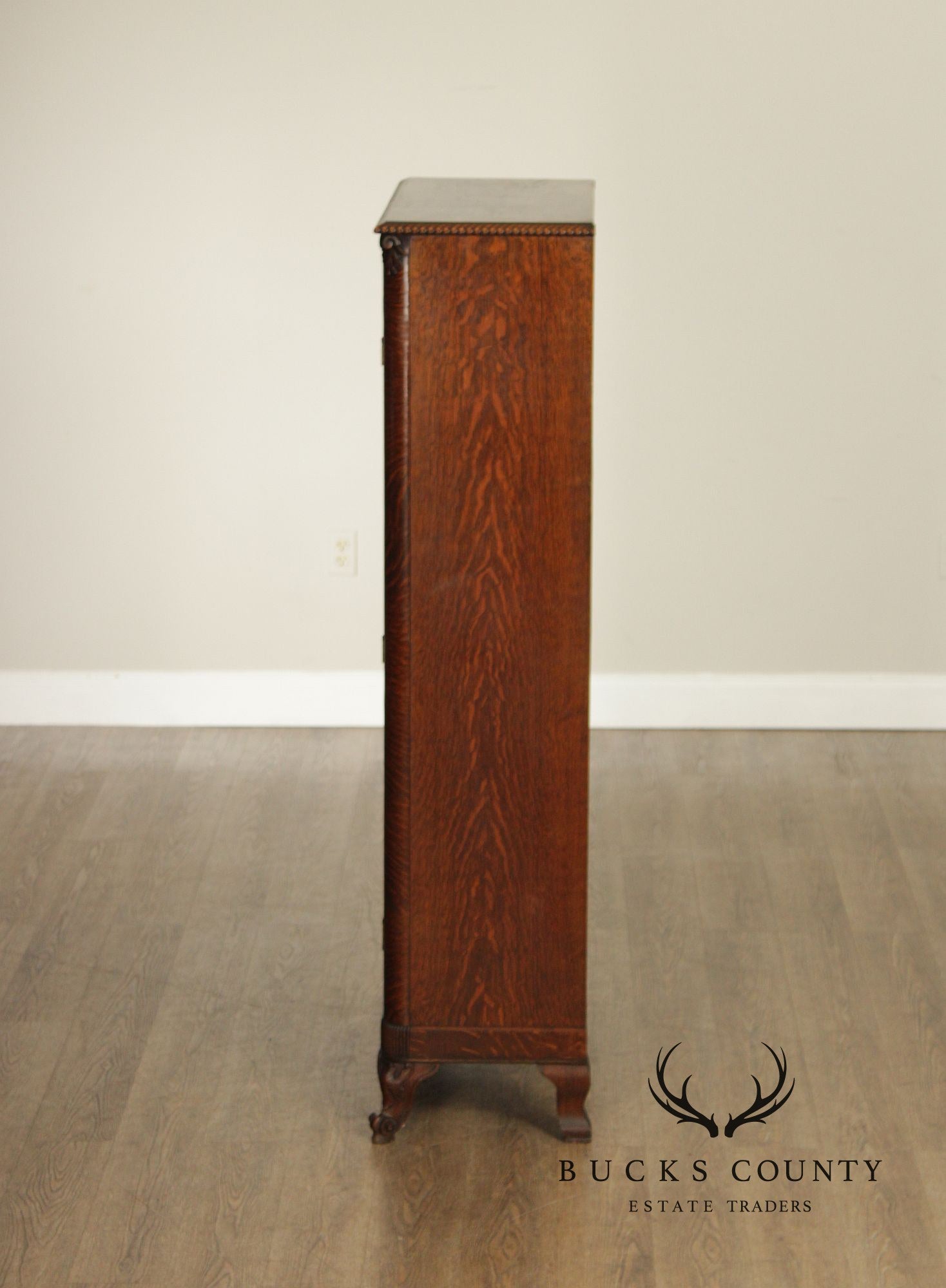 Antique Victorian Oak Single Door Bookcase