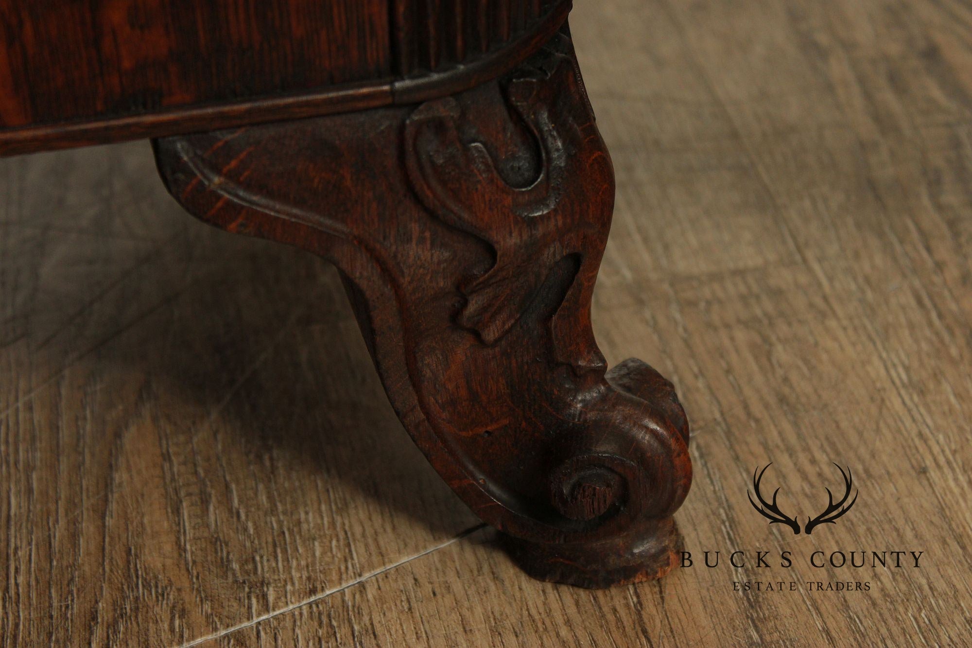 Antique Victorian Oak Single Door Bookcase