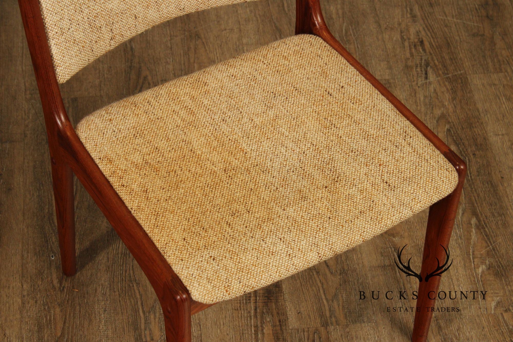 Sun Furniture Danish Modern Style Pair of Teak Side Chairs