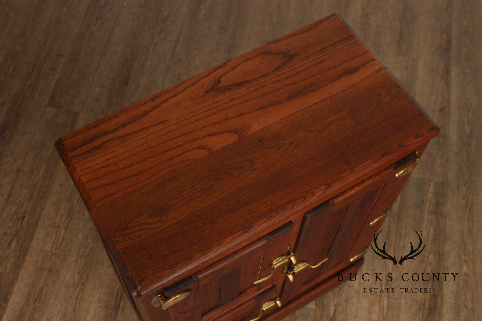 Keystone Furniture Co. Antique Oak Ice Chest