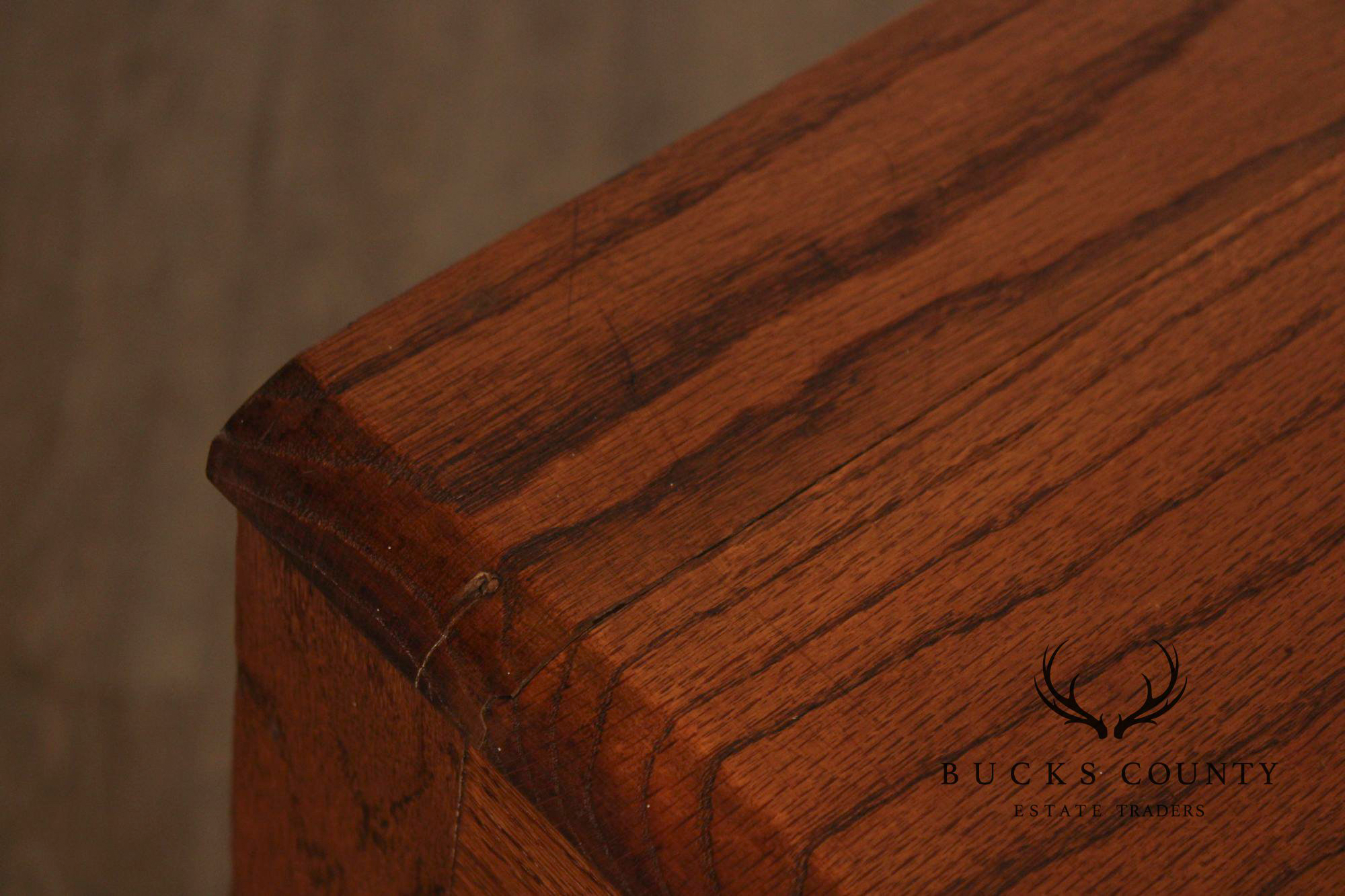 Keystone Furniture Co. Antique Oak Ice Chest